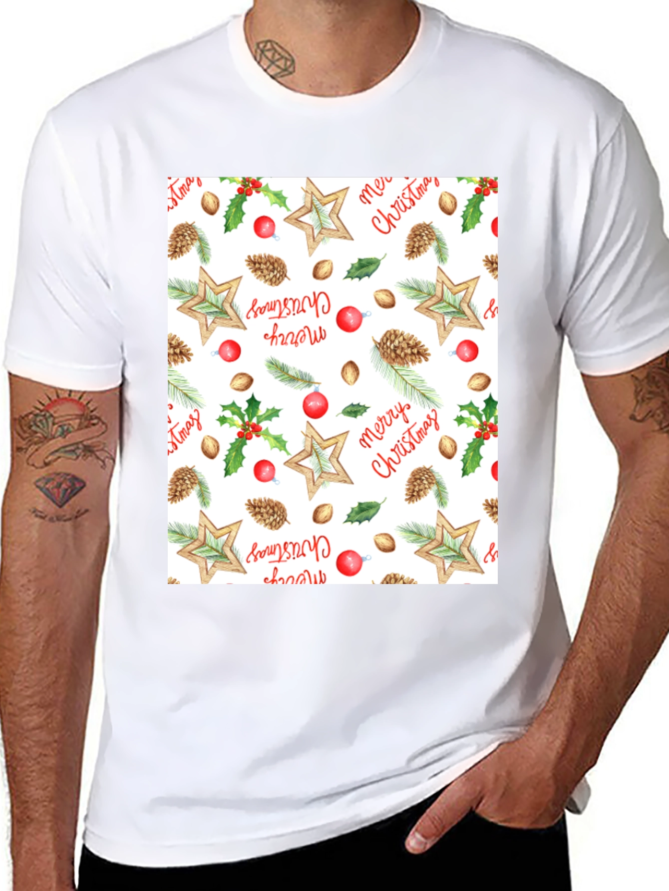 Festive Christmas Pattern T-Shirt