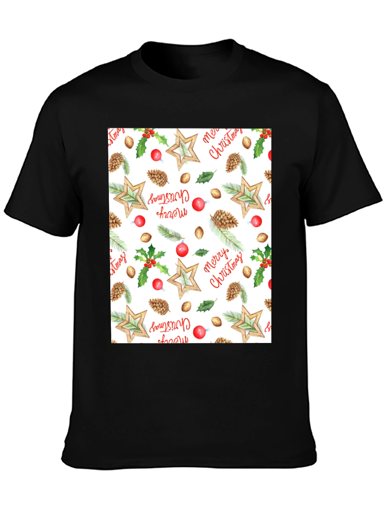 Festive Christmas Pattern T-Shirt