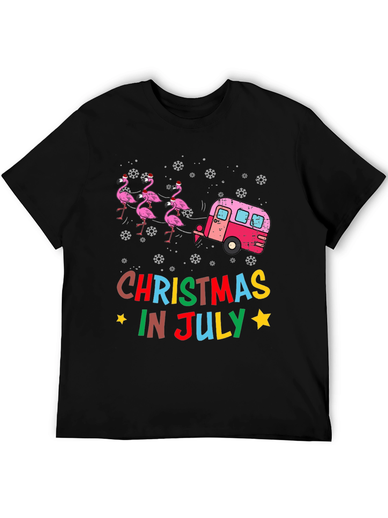 Christmas in July Flamingo T-Shirt