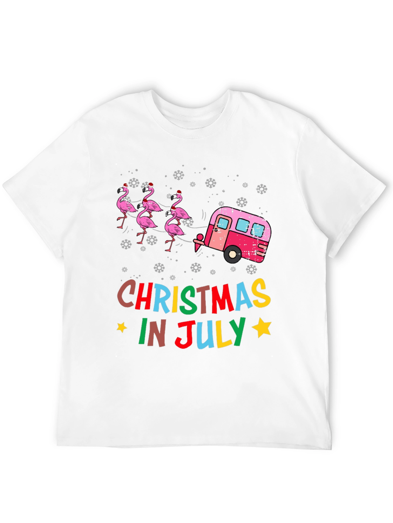 Christmas in July Flamingo T-Shirt