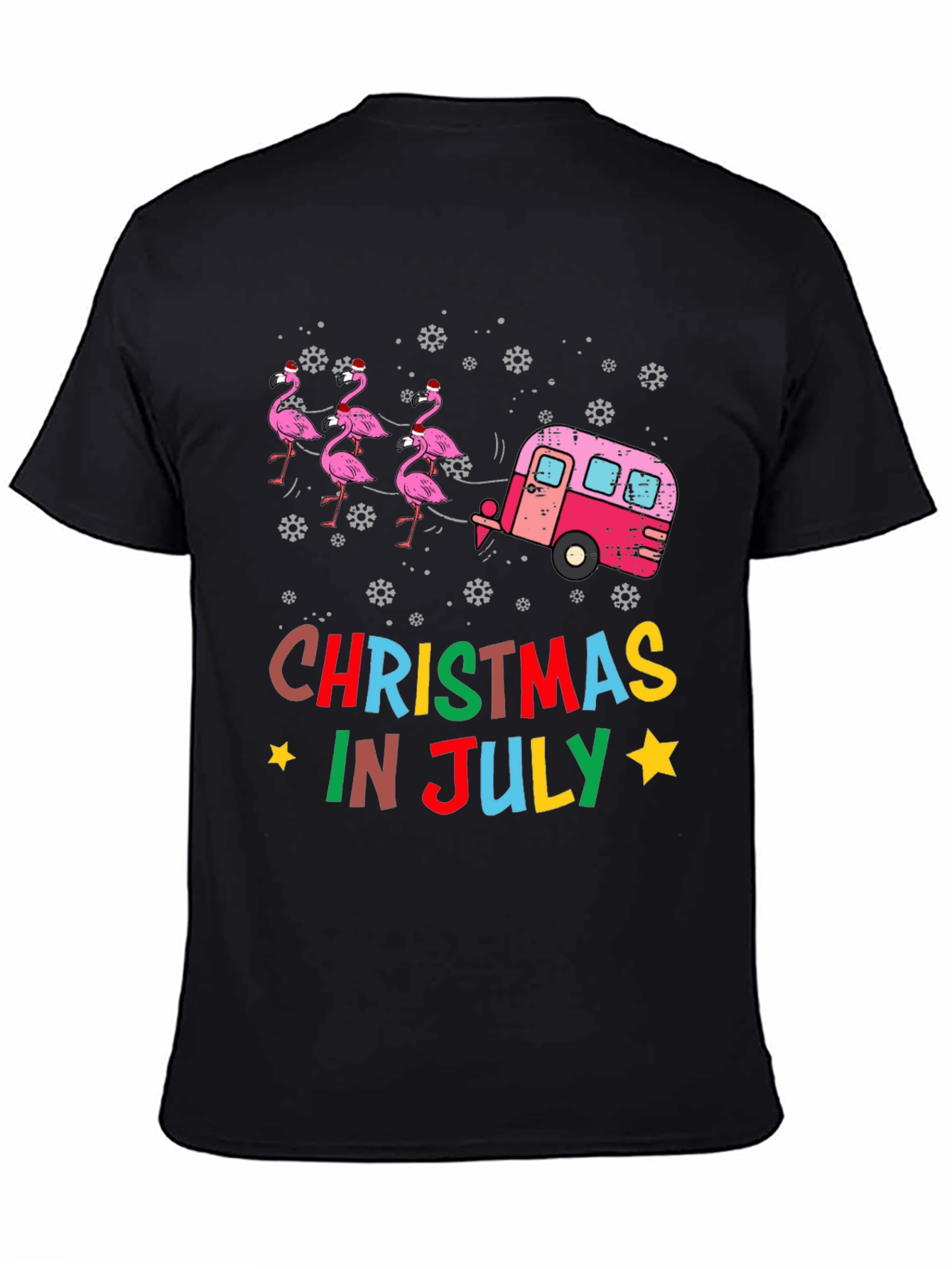Christmas in July Flamingo T-Shirt