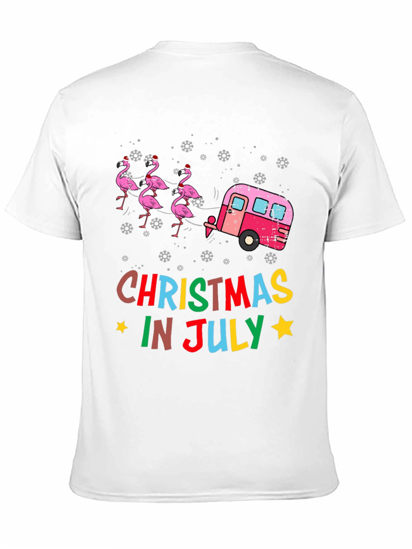 Christmas in July Flamingo T-Shirt