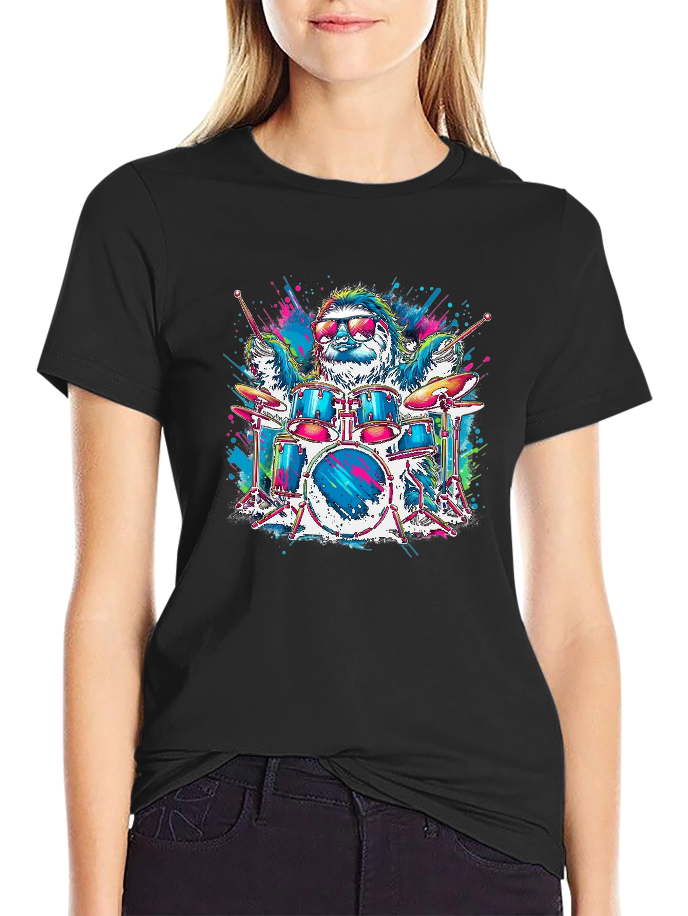 Sloth Drummer T-Shirt