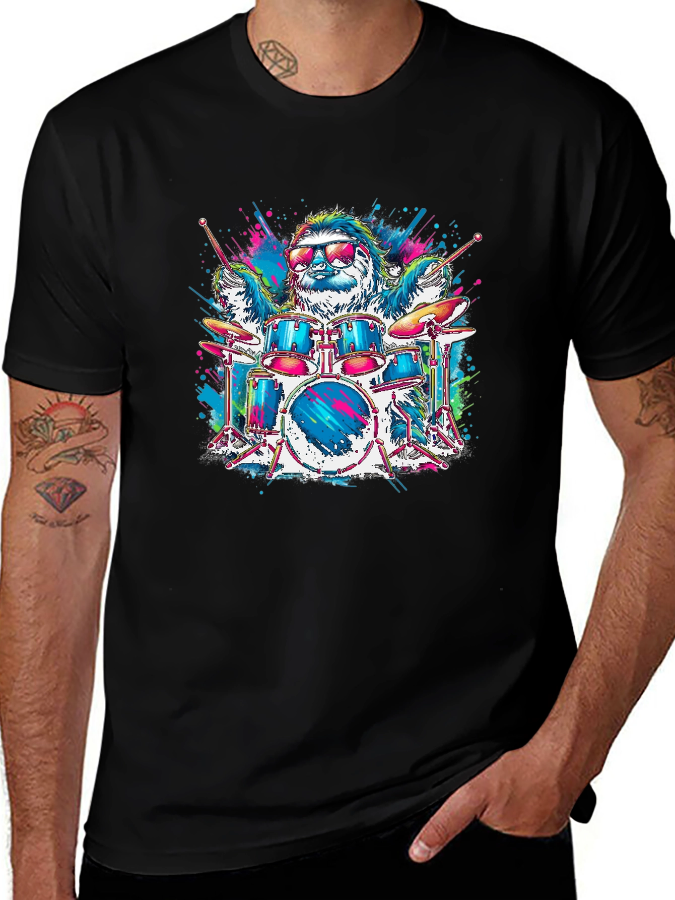 Sloth Drummer T-Shirt