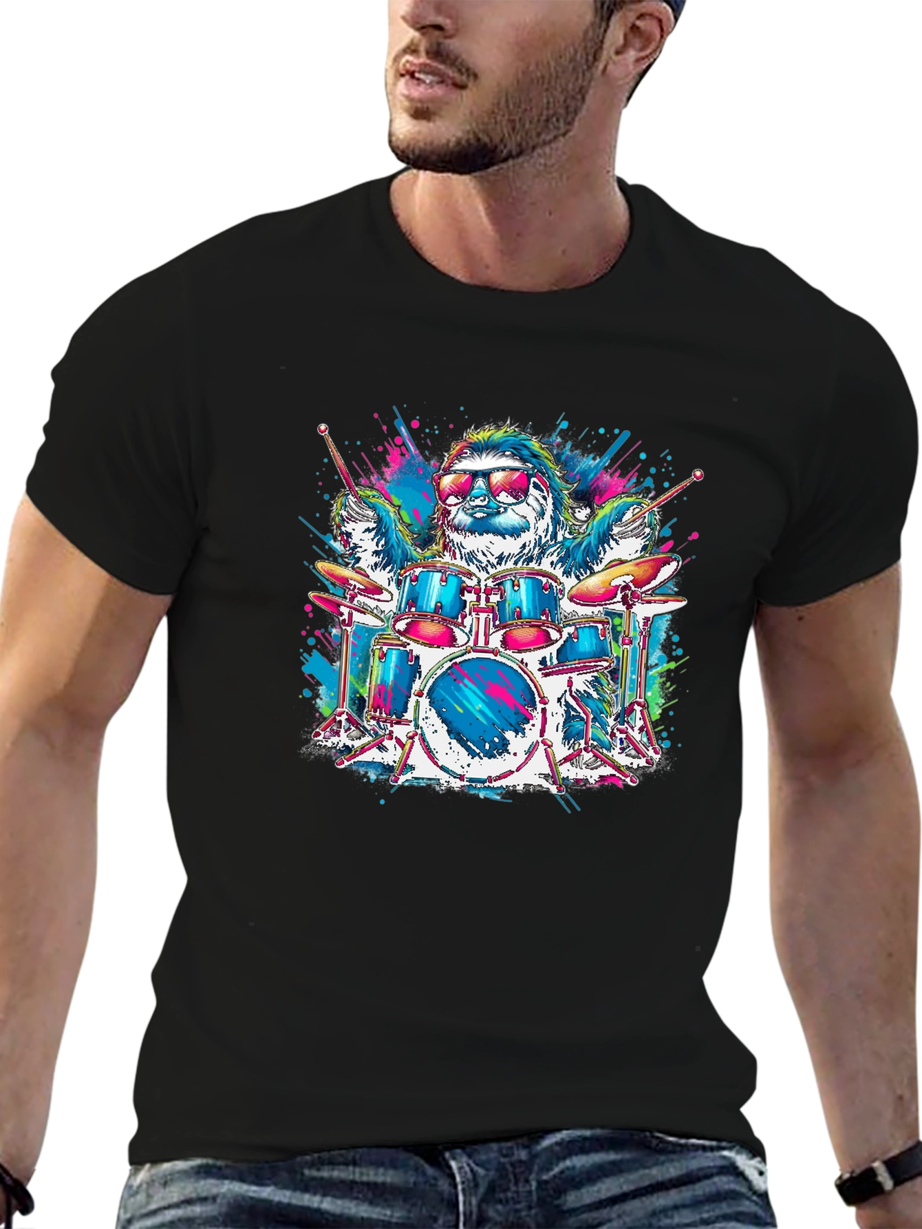 Sloth Drummer T-Shirt