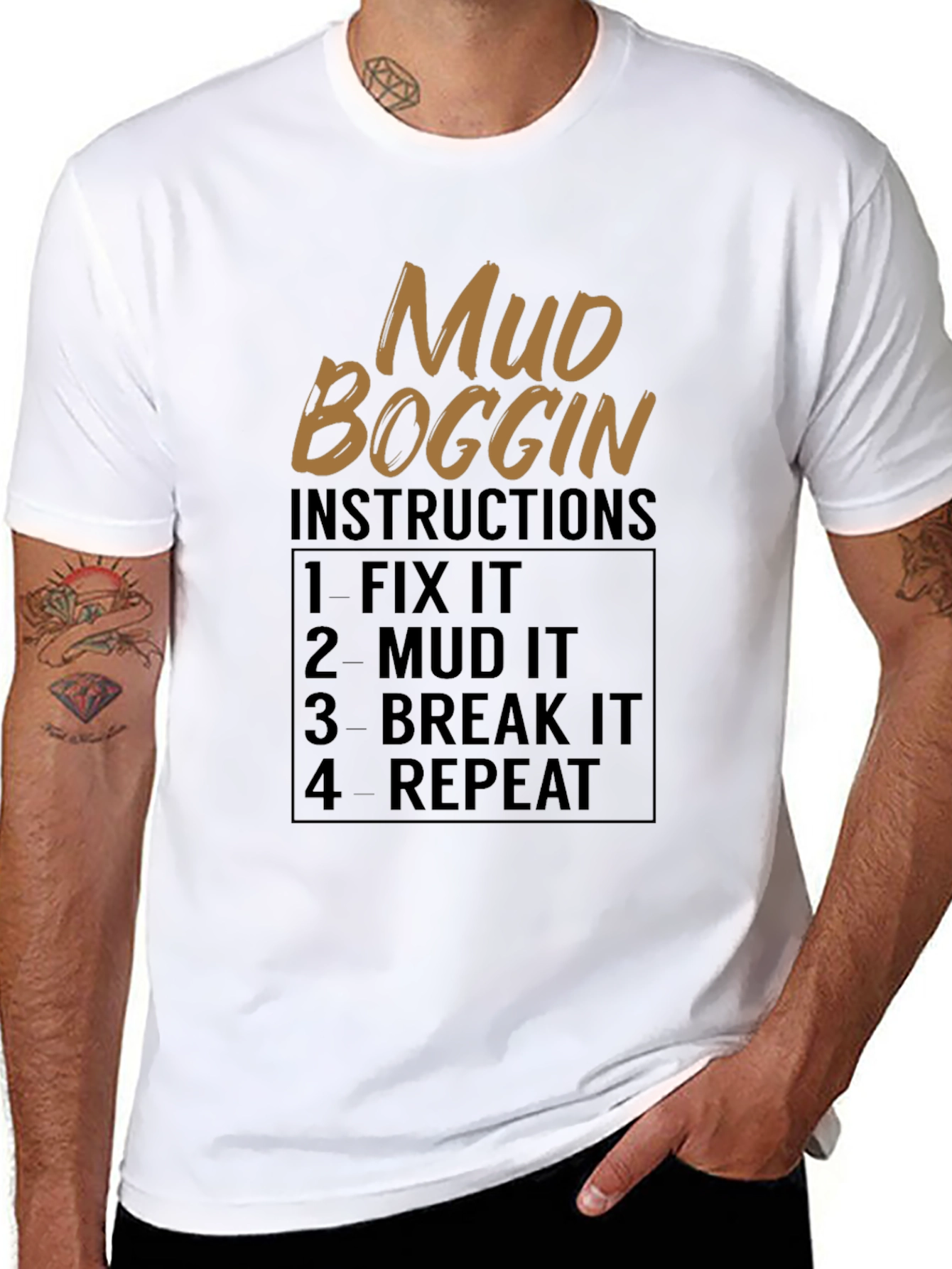 Mud Boggin Instructions Graphic Tee