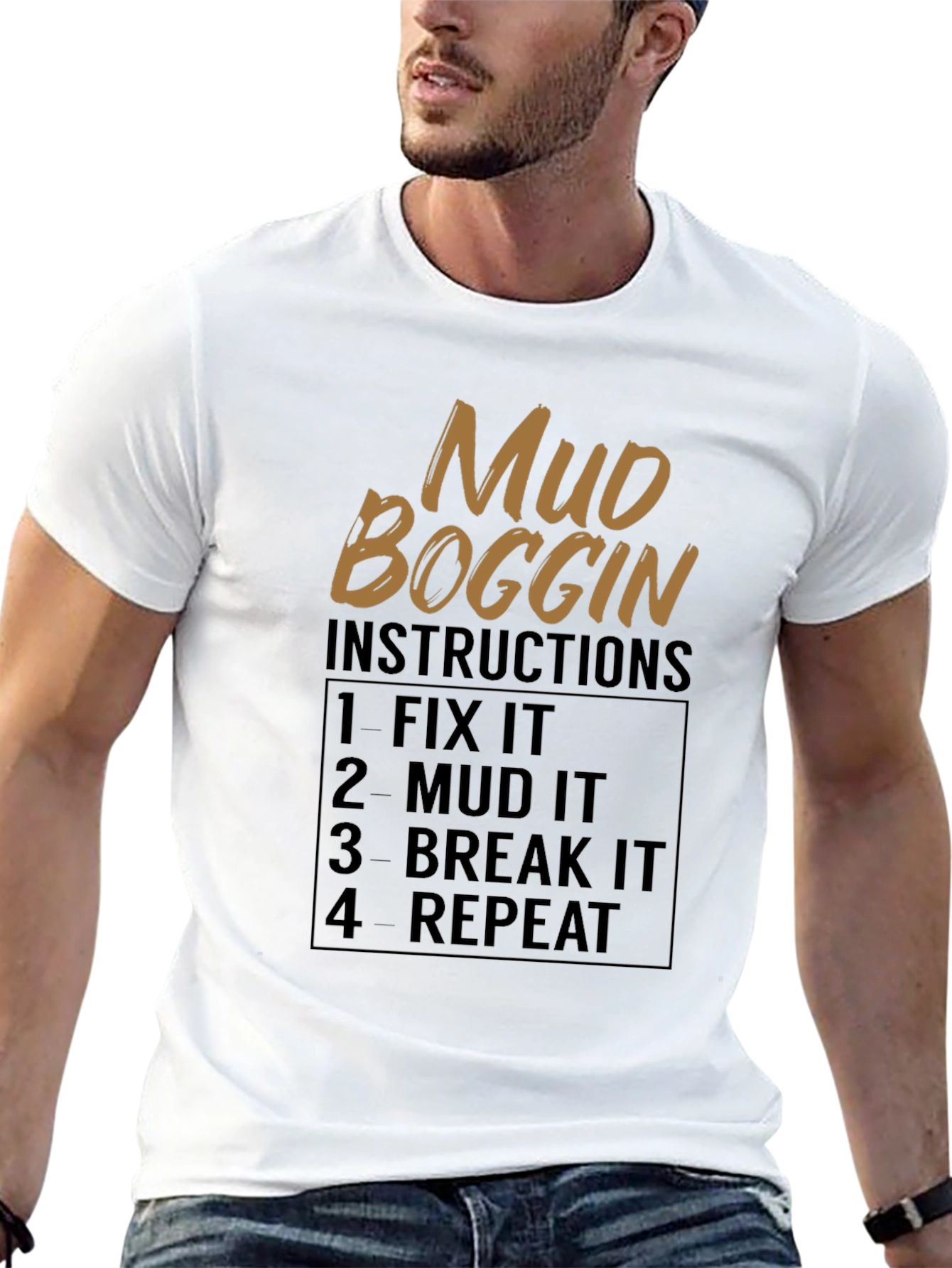 Mud Boggin Instructions Graphic Tee