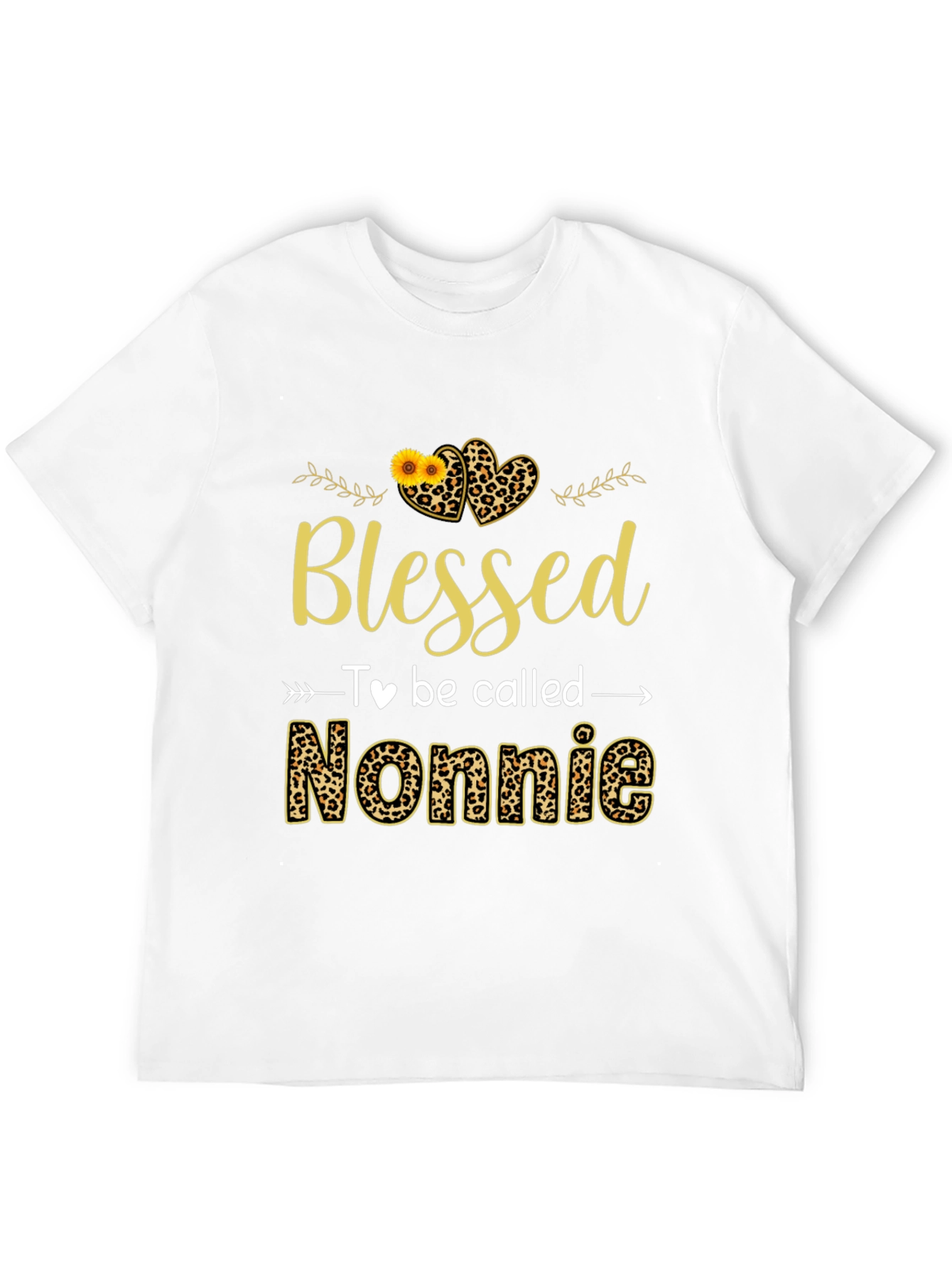 Blessed Nonnie Leopard Print Graphic Tee