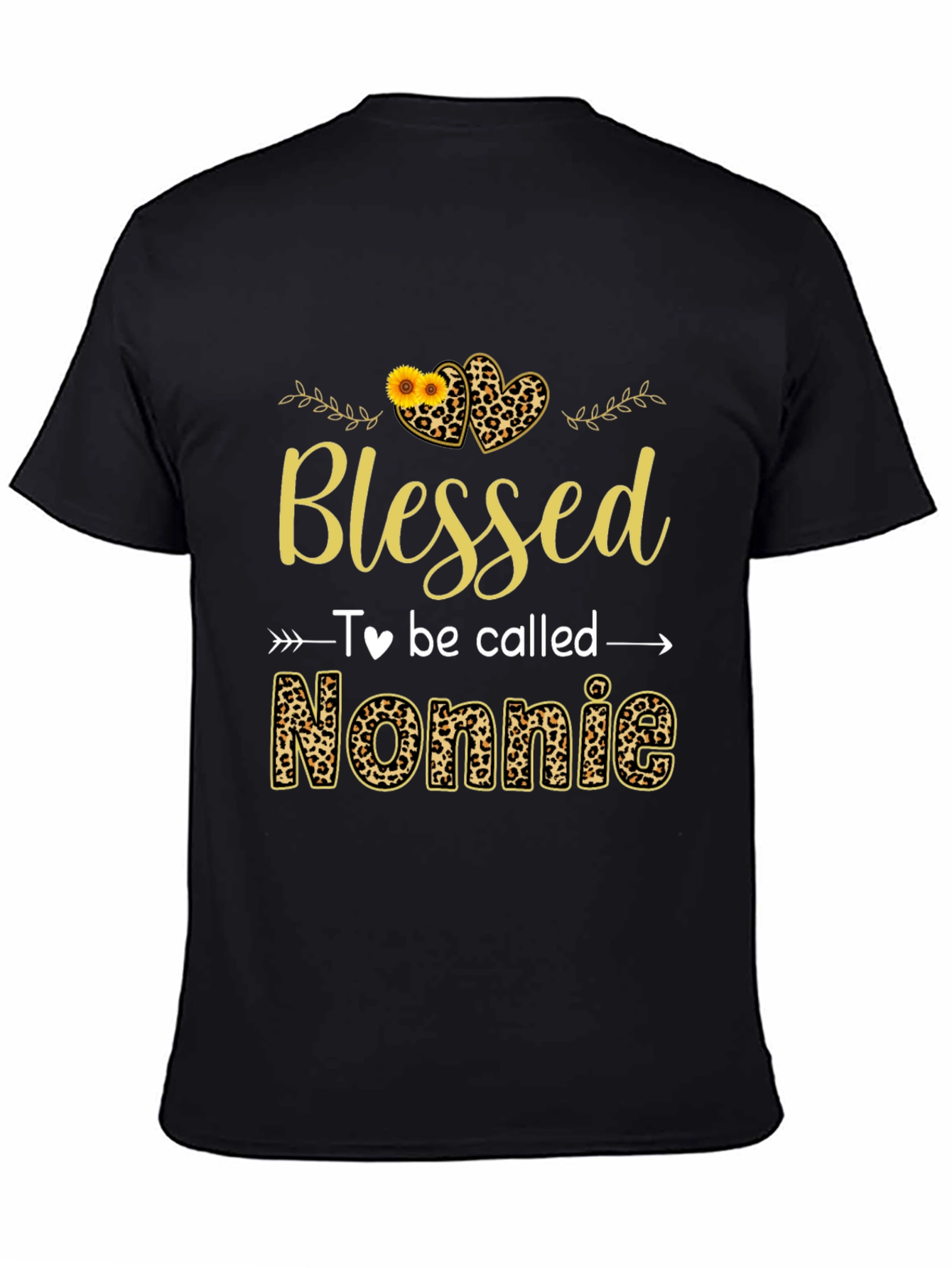 Blessed Nonnie Leopard Print Graphic Tee