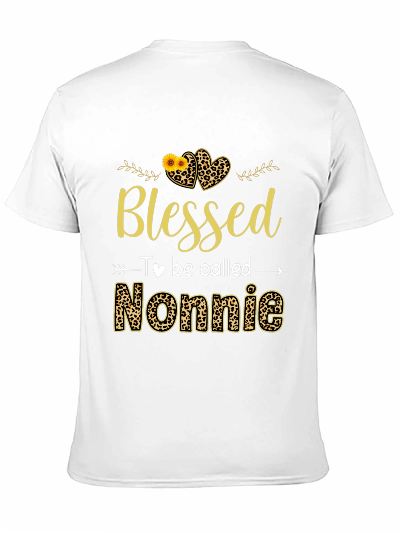 Blessed Nonnie Leopard Print Graphic Tee