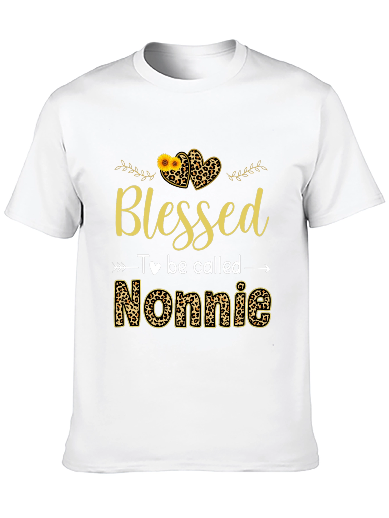Blessed Nonnie Leopard Print Graphic Tee