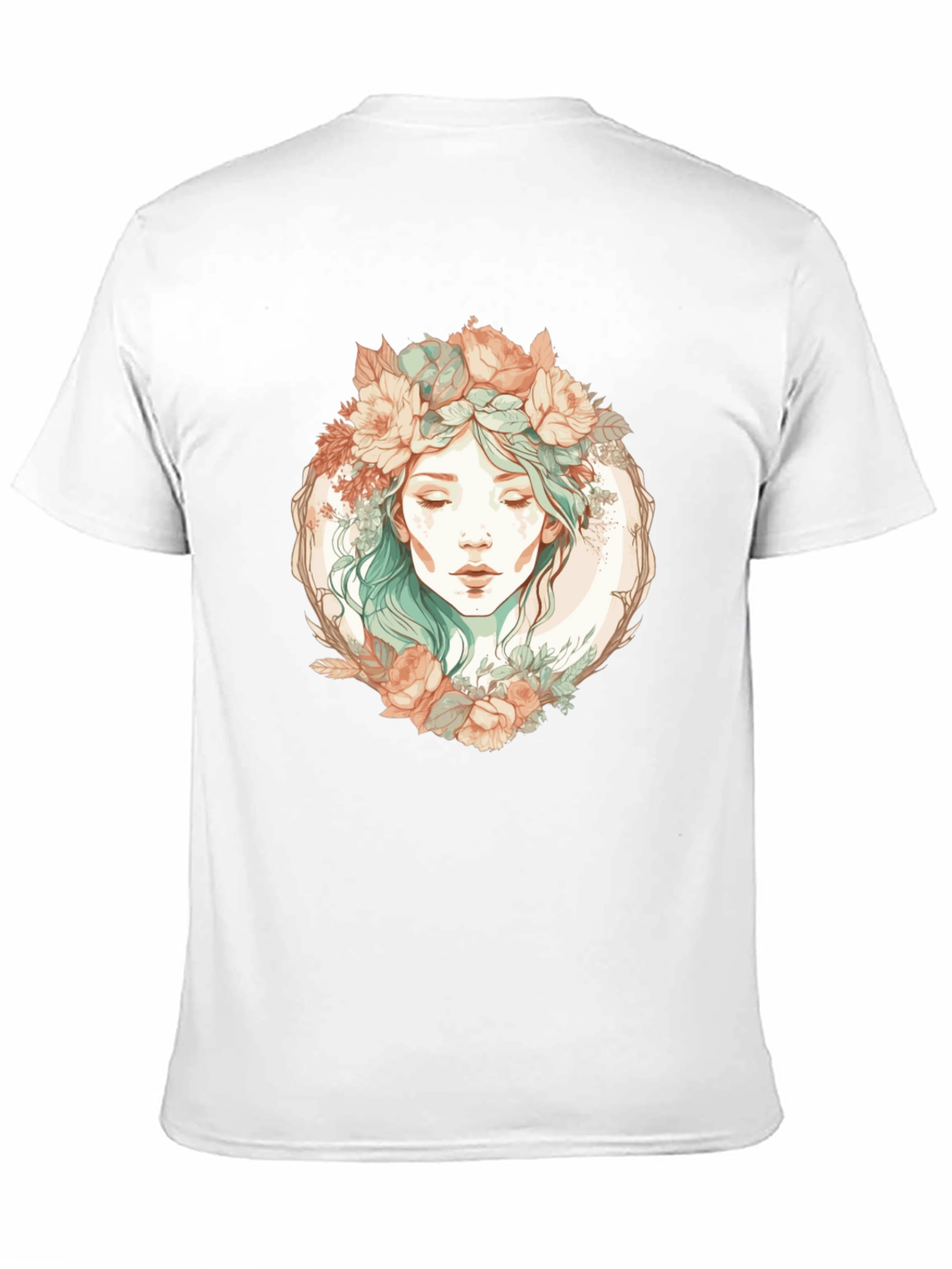 Floral Goddess Graphic Black T-Shirt