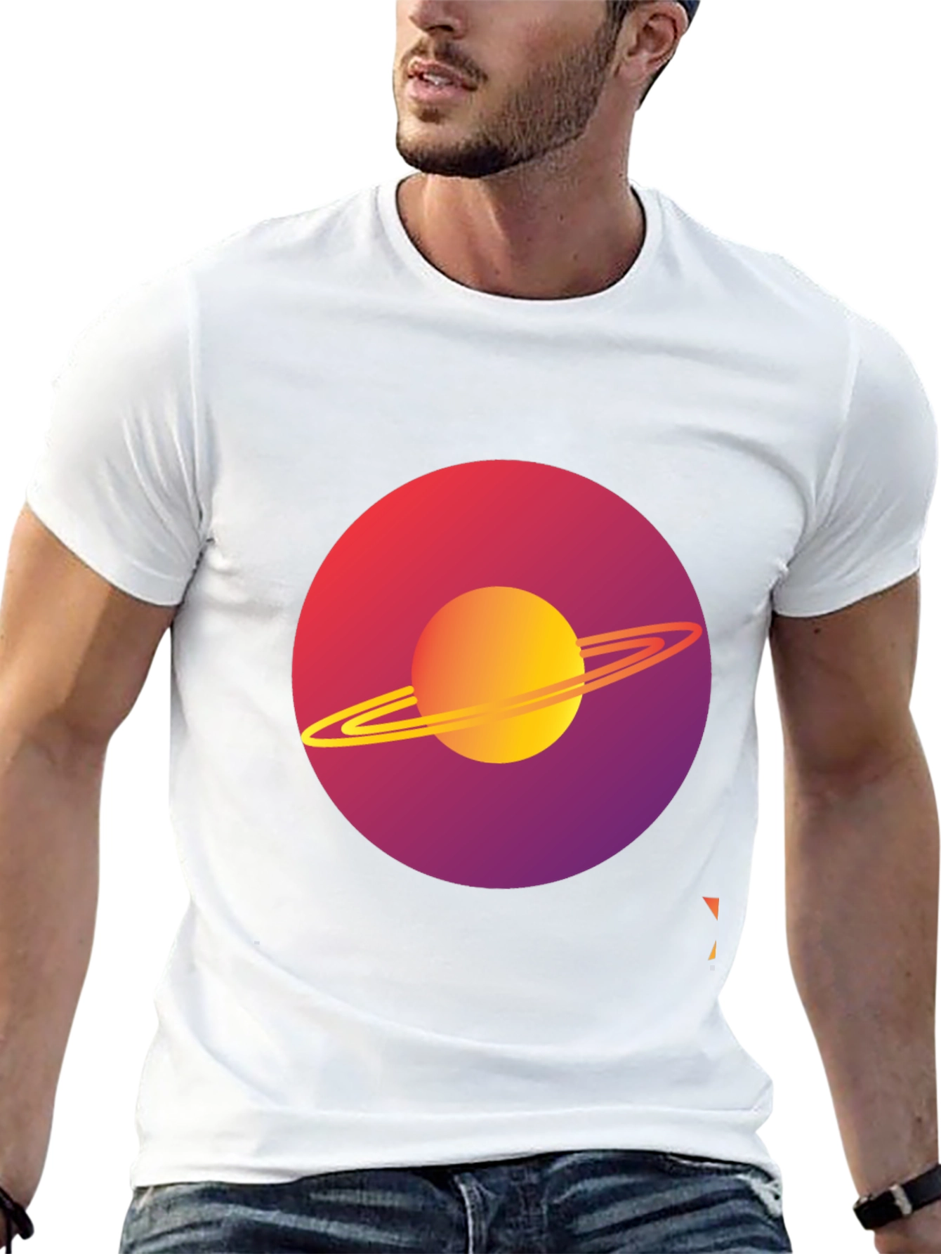 Saturn Graphic Tee - Modern Space Design