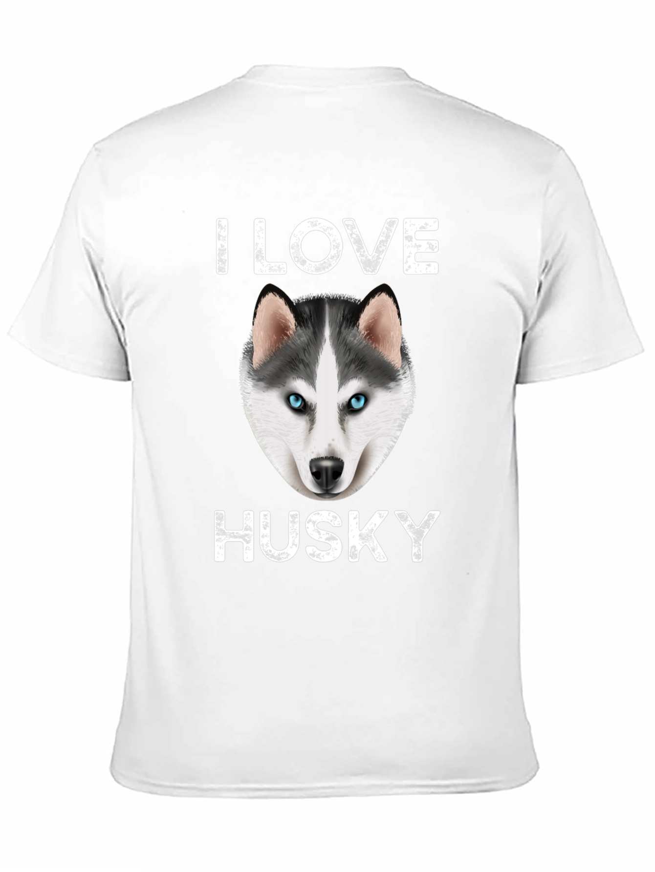 I Love Husky Graphic T-Shirt - Black