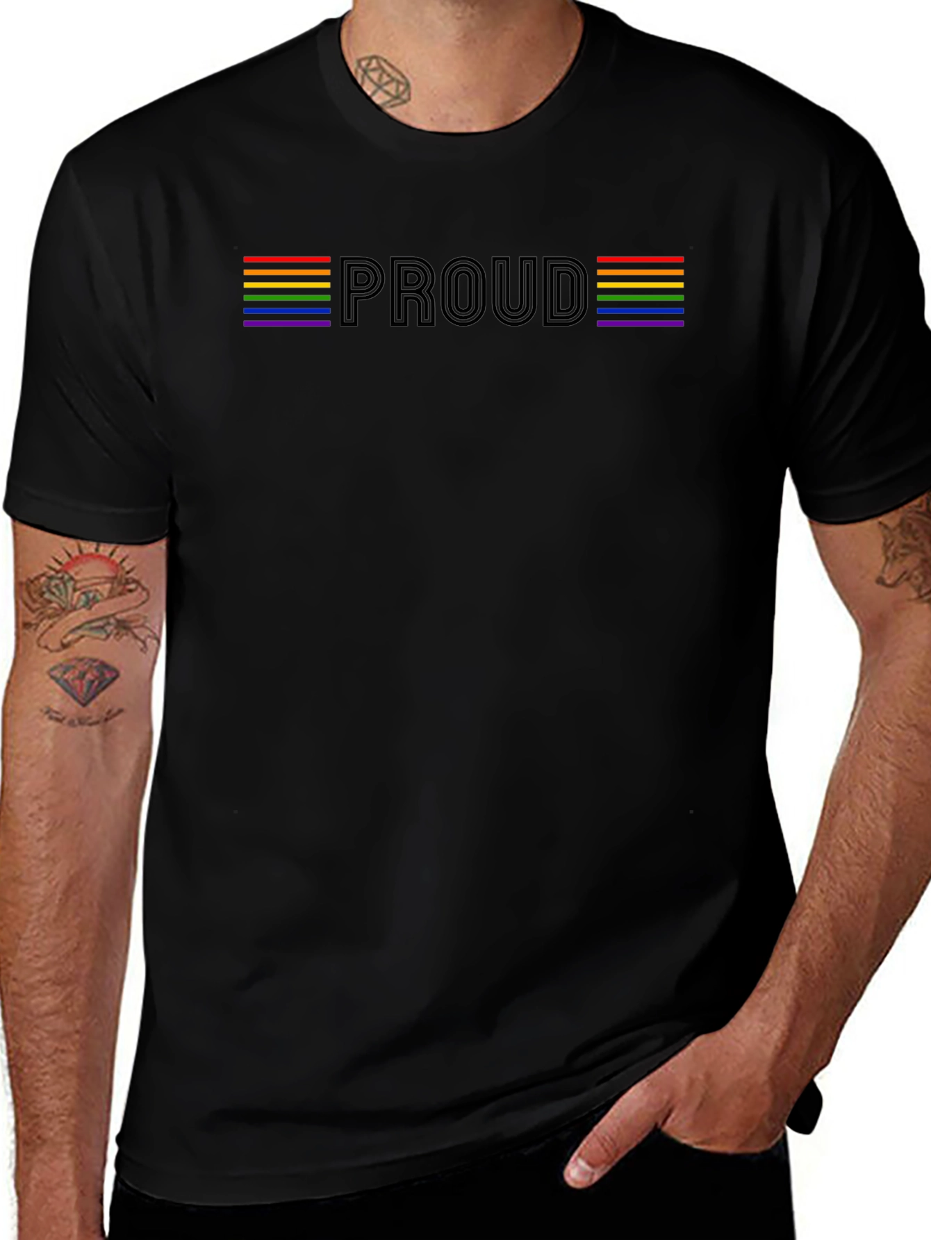 Pride Proud T-Shirt - Rainbow LGBTQ Support