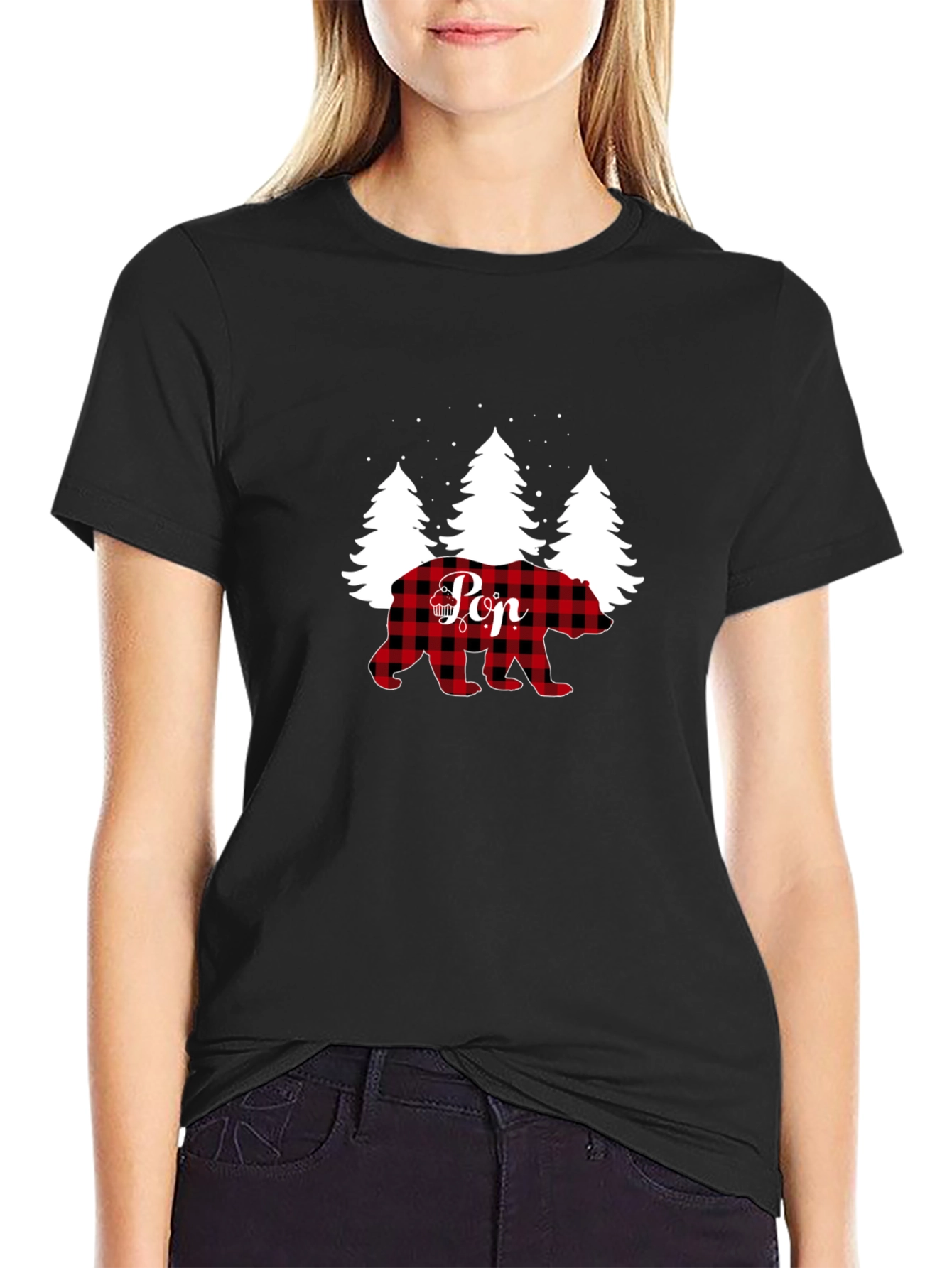 Plaid Bear Pop T-Shirt
