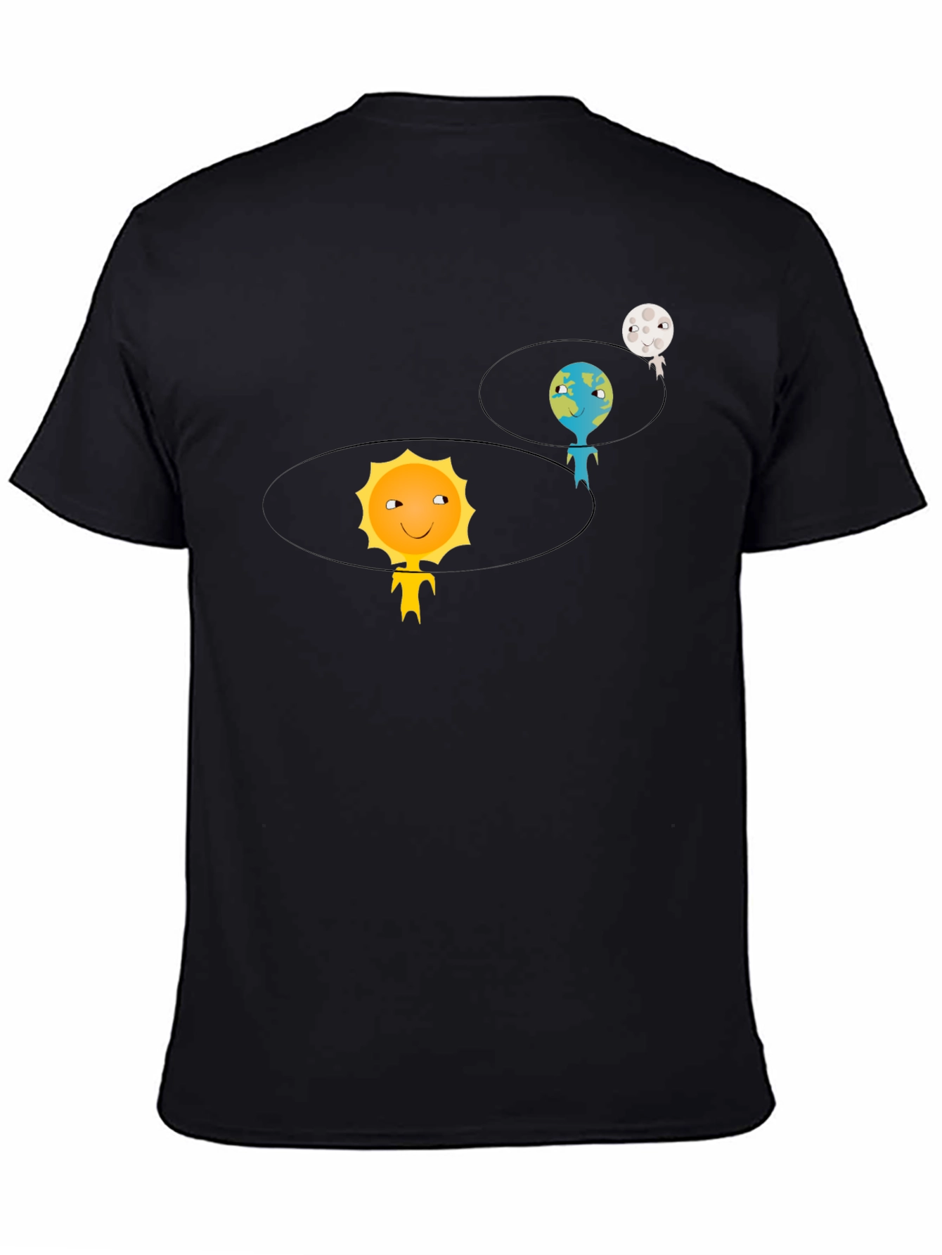 Solar System Graphic Tee - Black Cotton