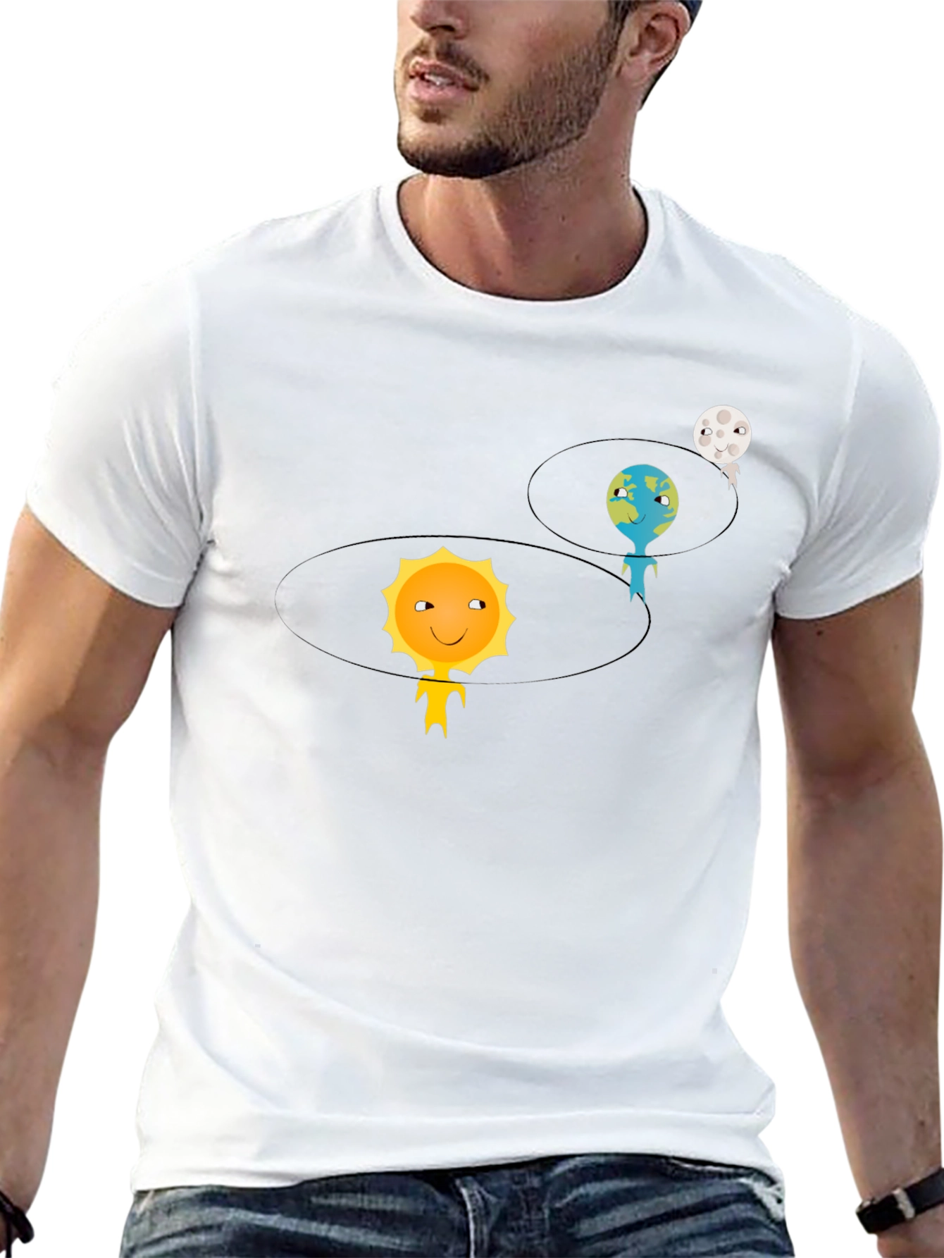 Solar System Graphic Tee - Black Cotton
