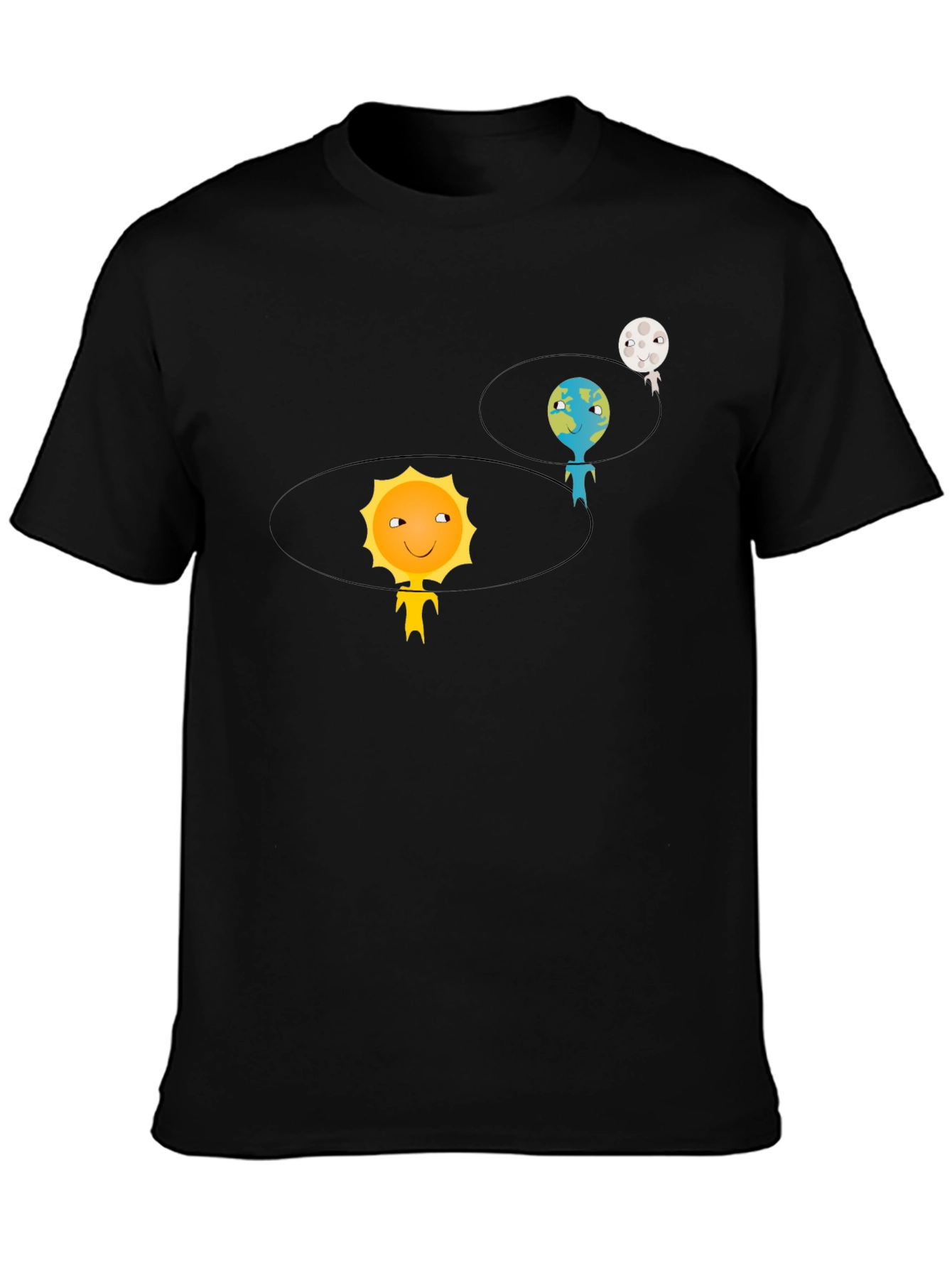 Solar System Graphic Tee - Black Cotton