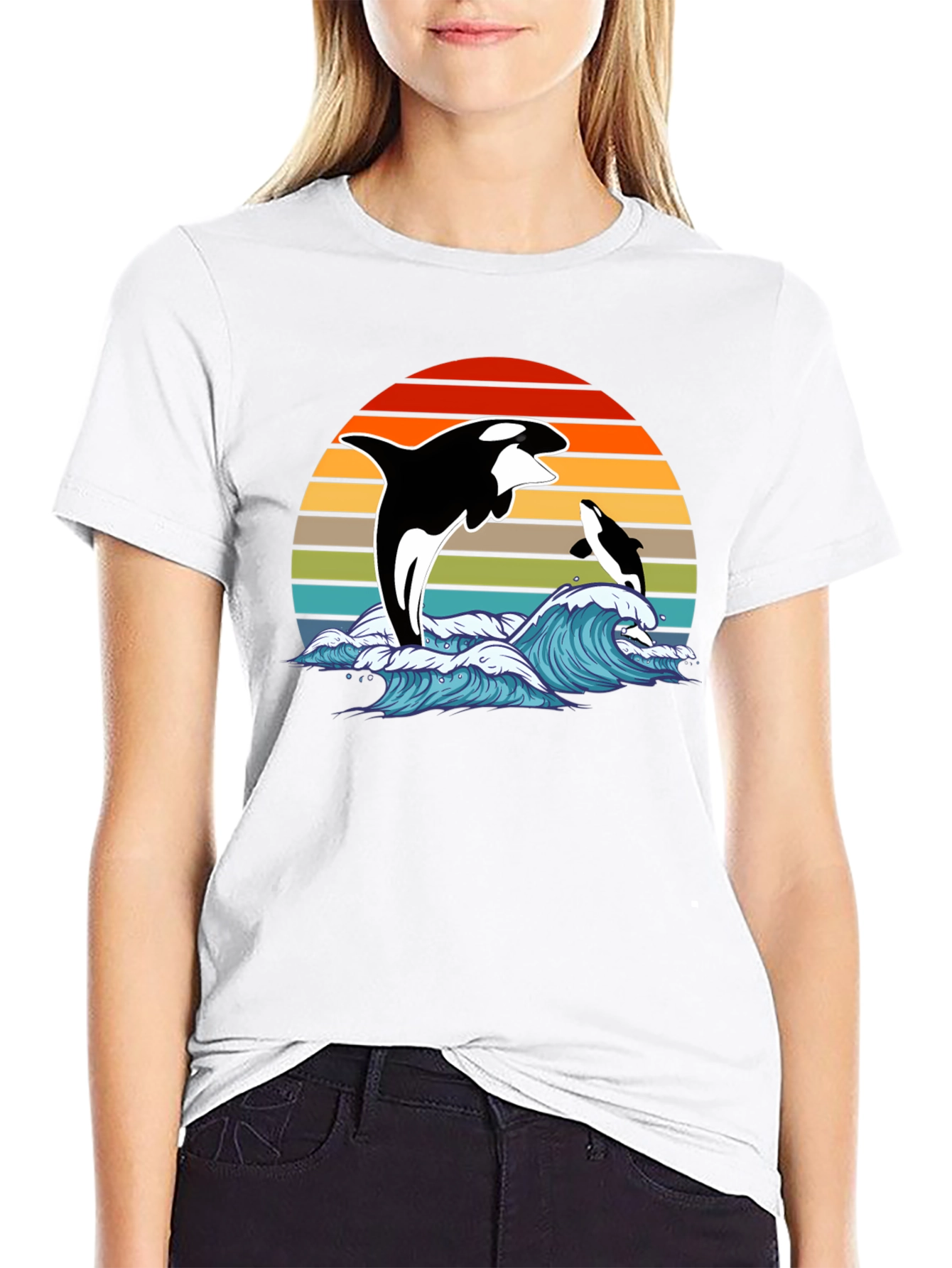 Orca Sunset Graphic Tee