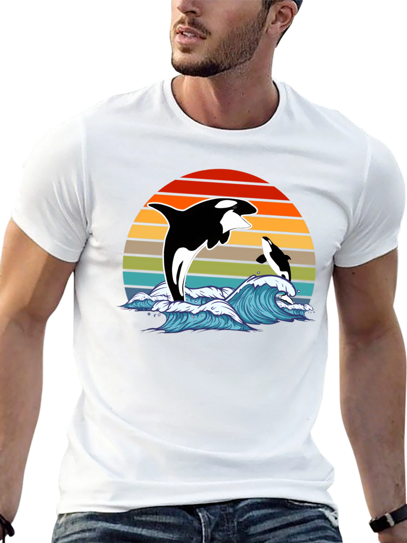Orca Sunset Graphic Tee