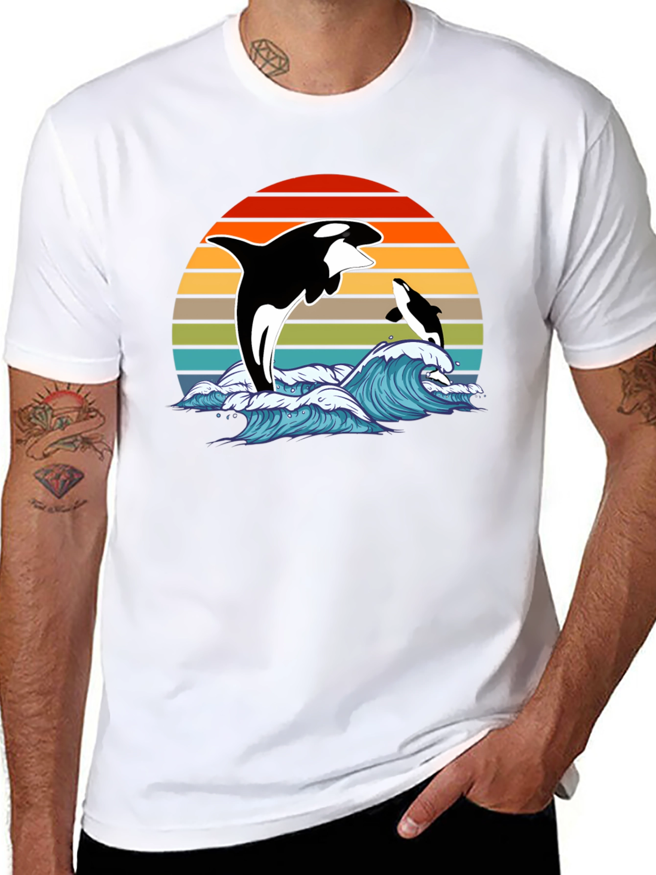 Orca Sunset Graphic Tee