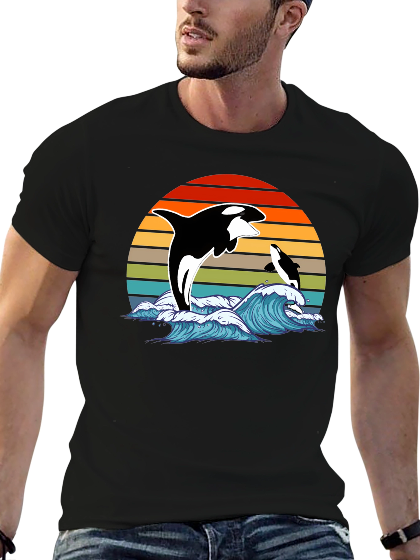 Orca Sunset Graphic Tee