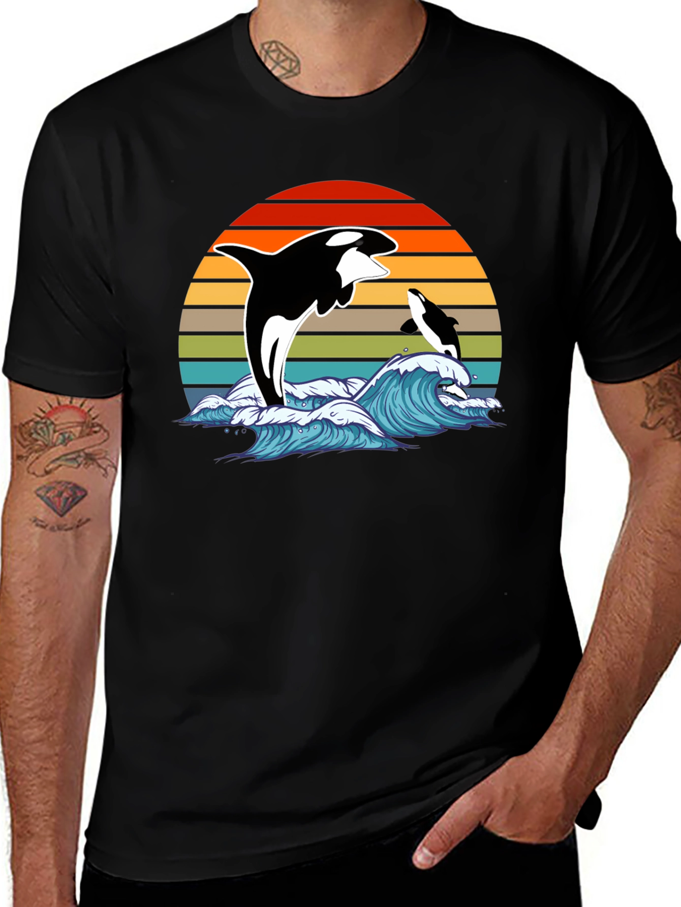 Orca Sunset Graphic Tee