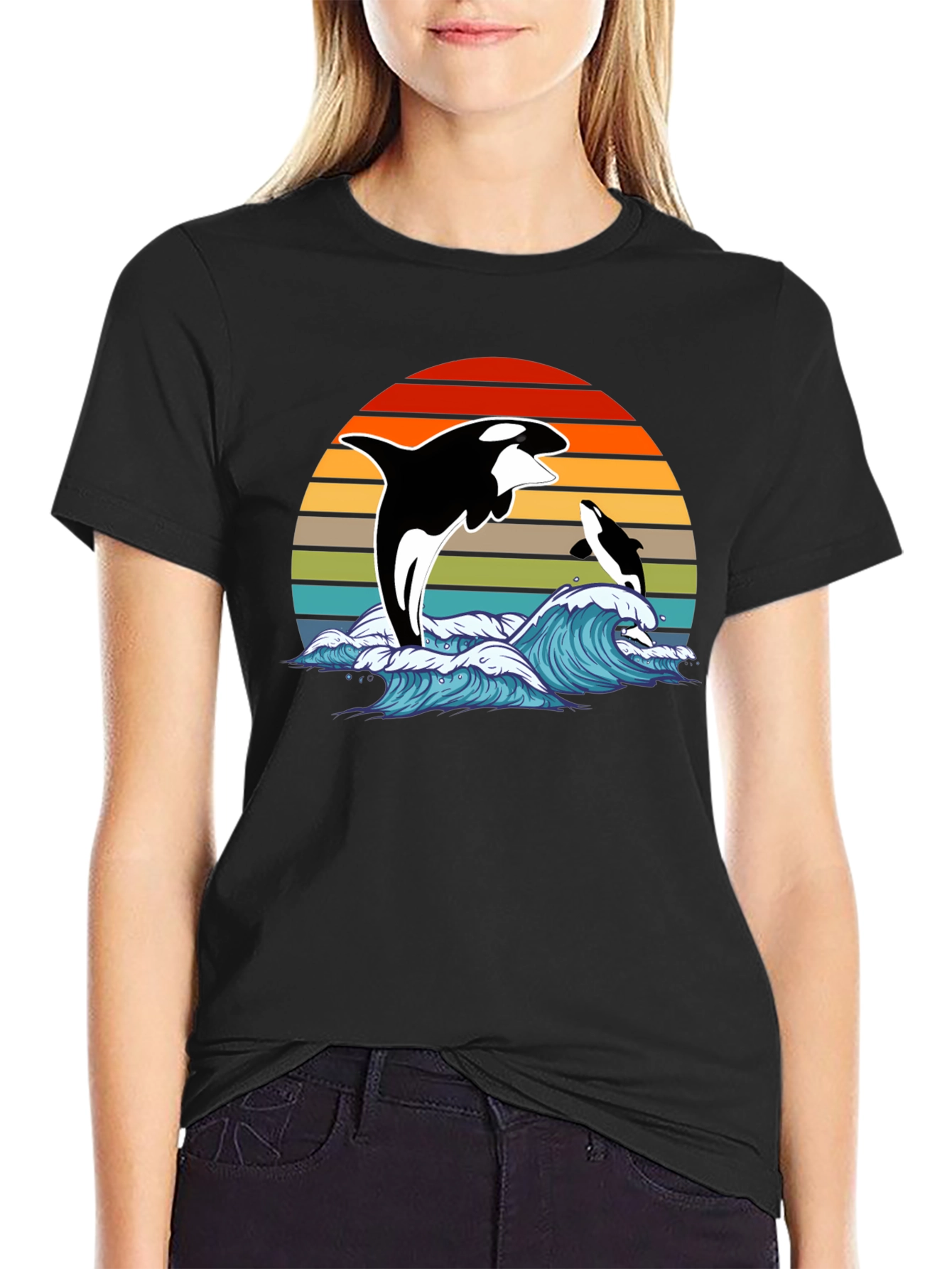 Orca Sunset Graphic Tee