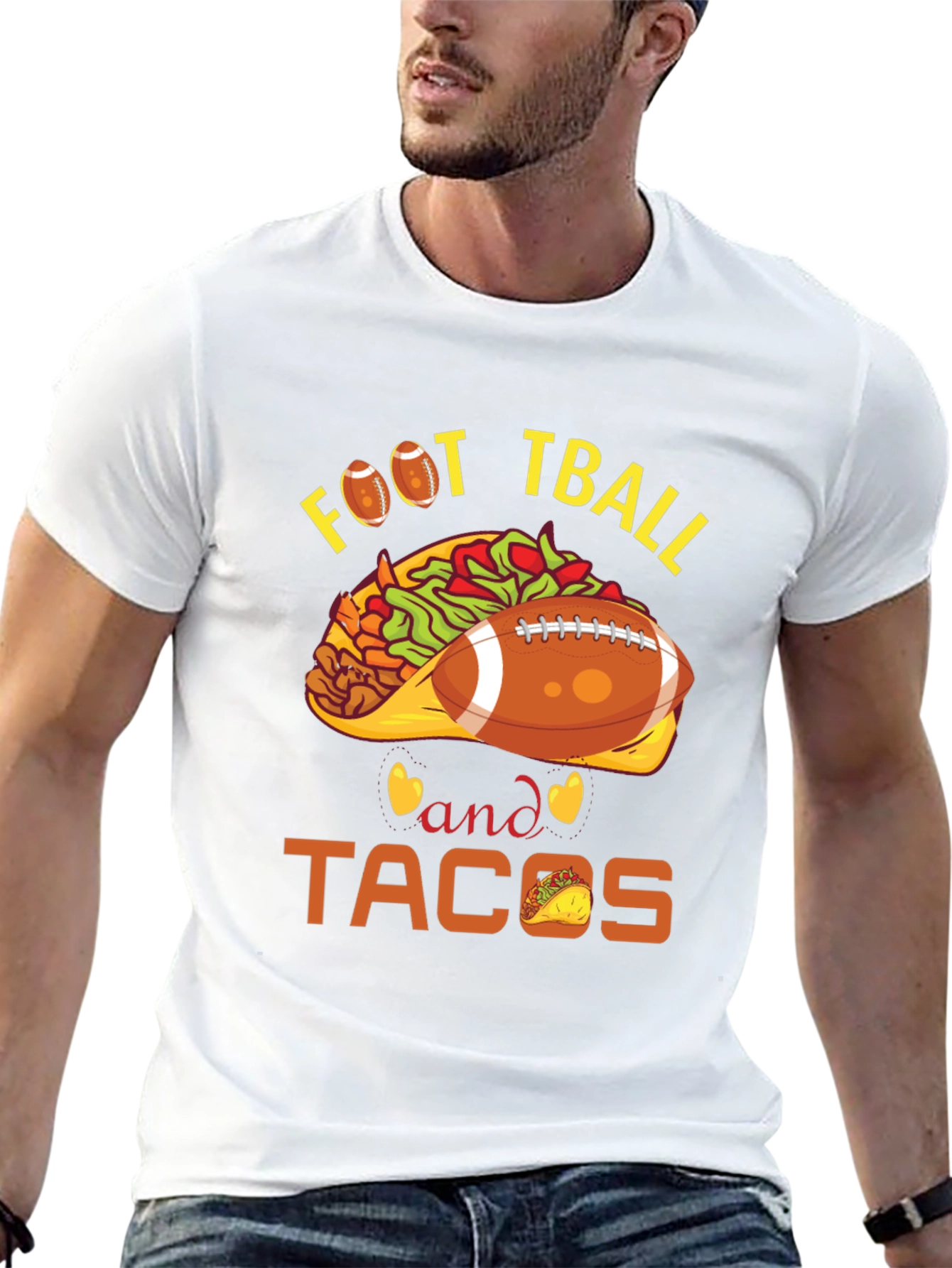 Football and Tacos Graphic Tee