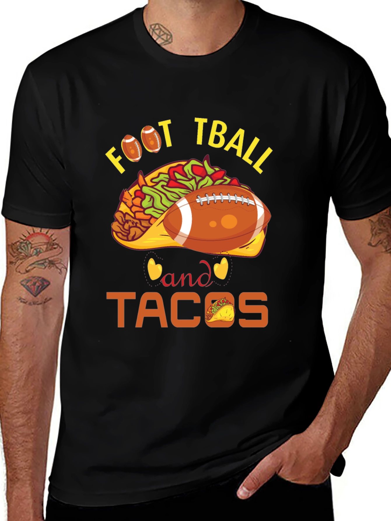 Football and Tacos Graphic Tee