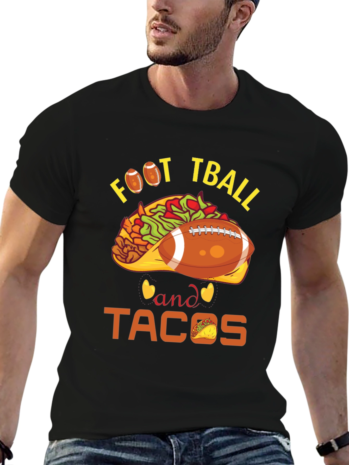 Football and Tacos Graphic Tee