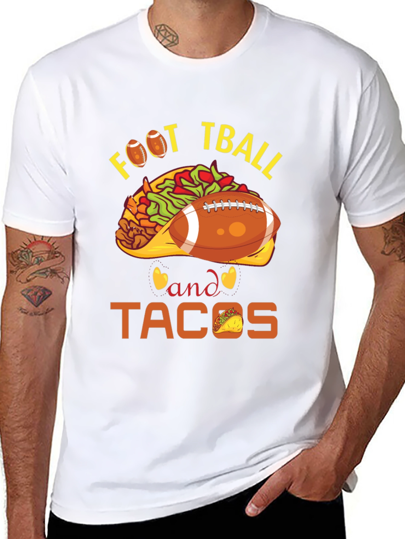 Football and Tacos Graphic Tee