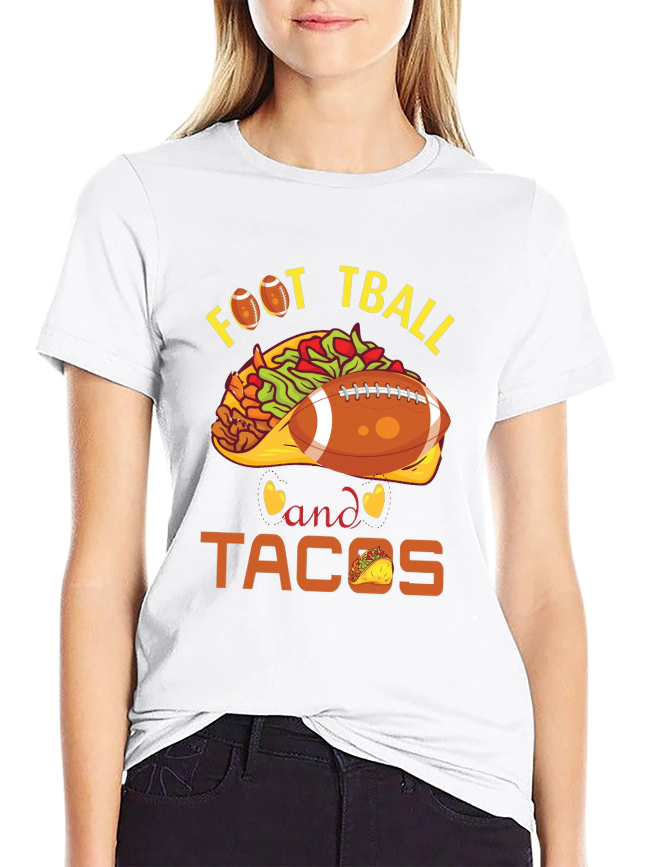 Football and Tacos Graphic Tee