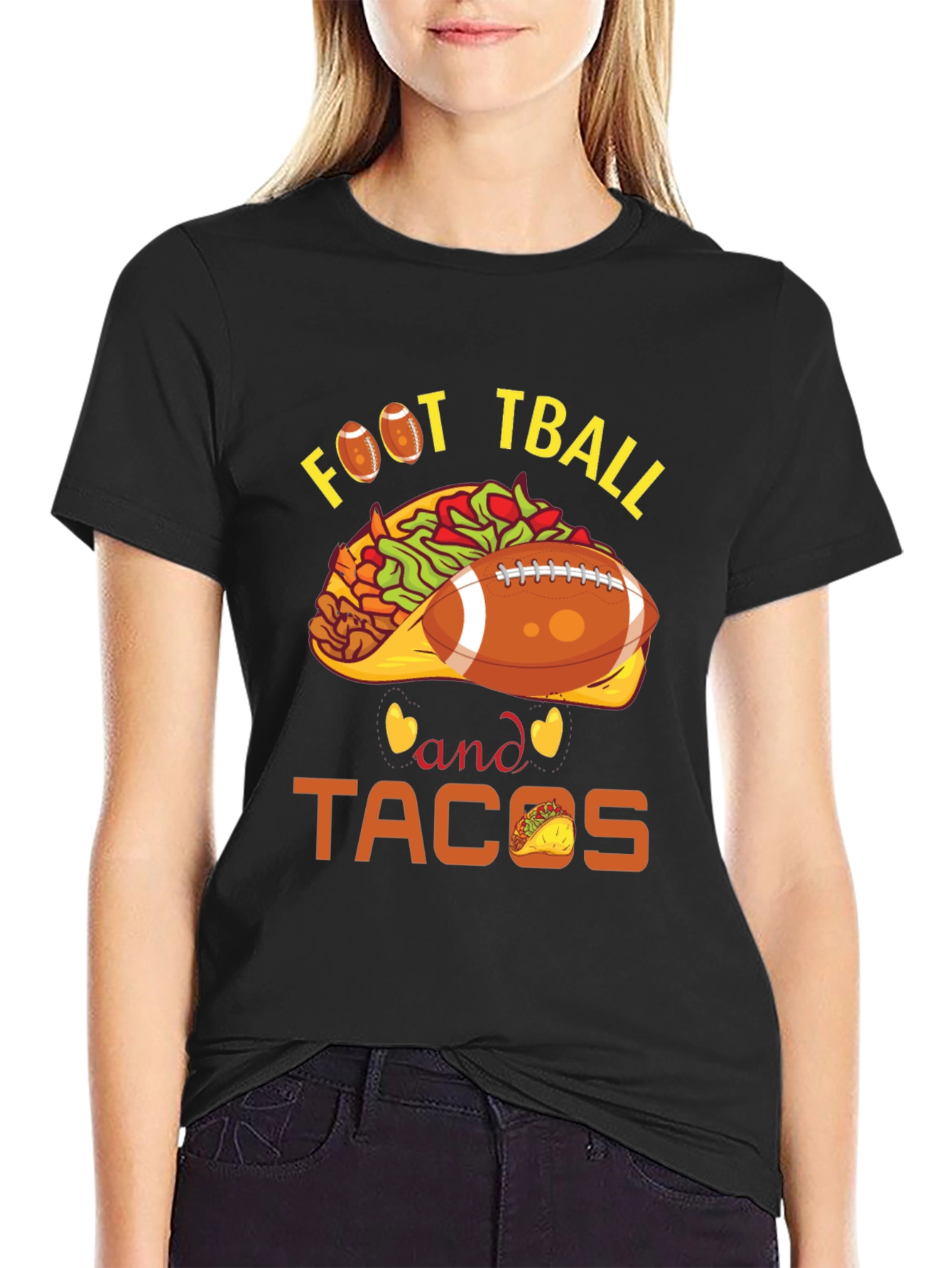 Football and Tacos Graphic Tee