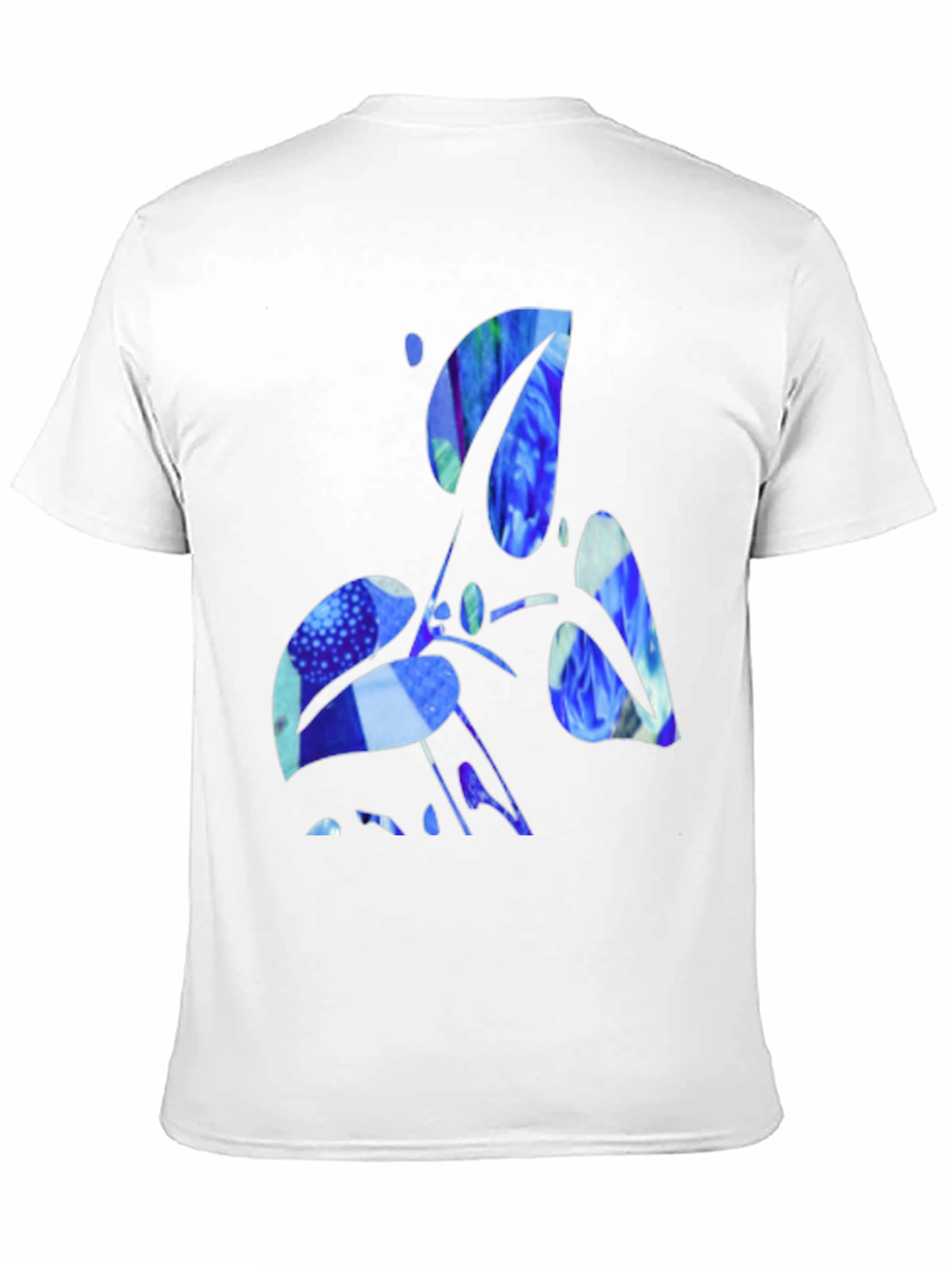Abstract Blue Graphic Black T-Shirt