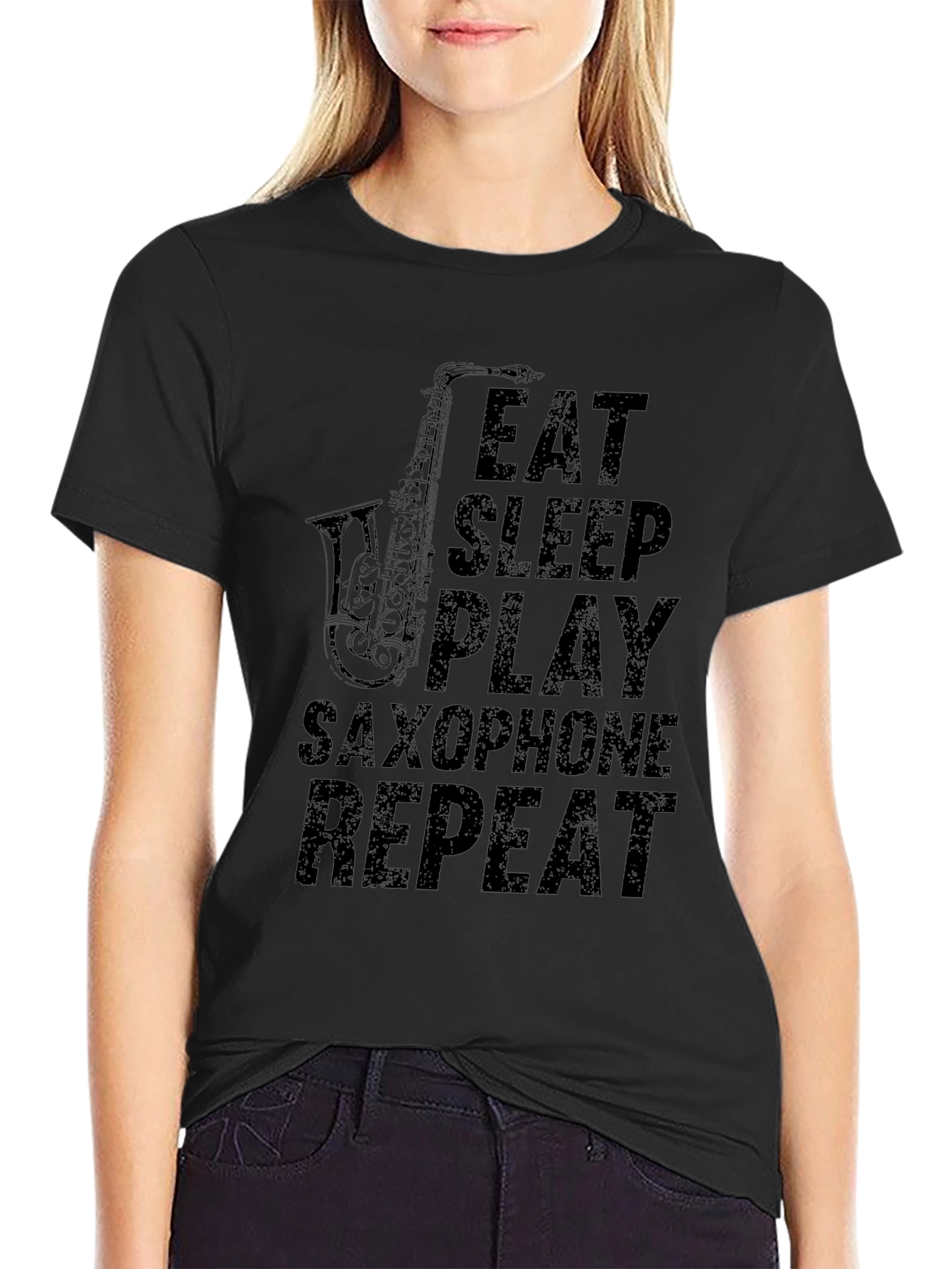 Eat Sleep Play Saxophone Repeat T-Shirt