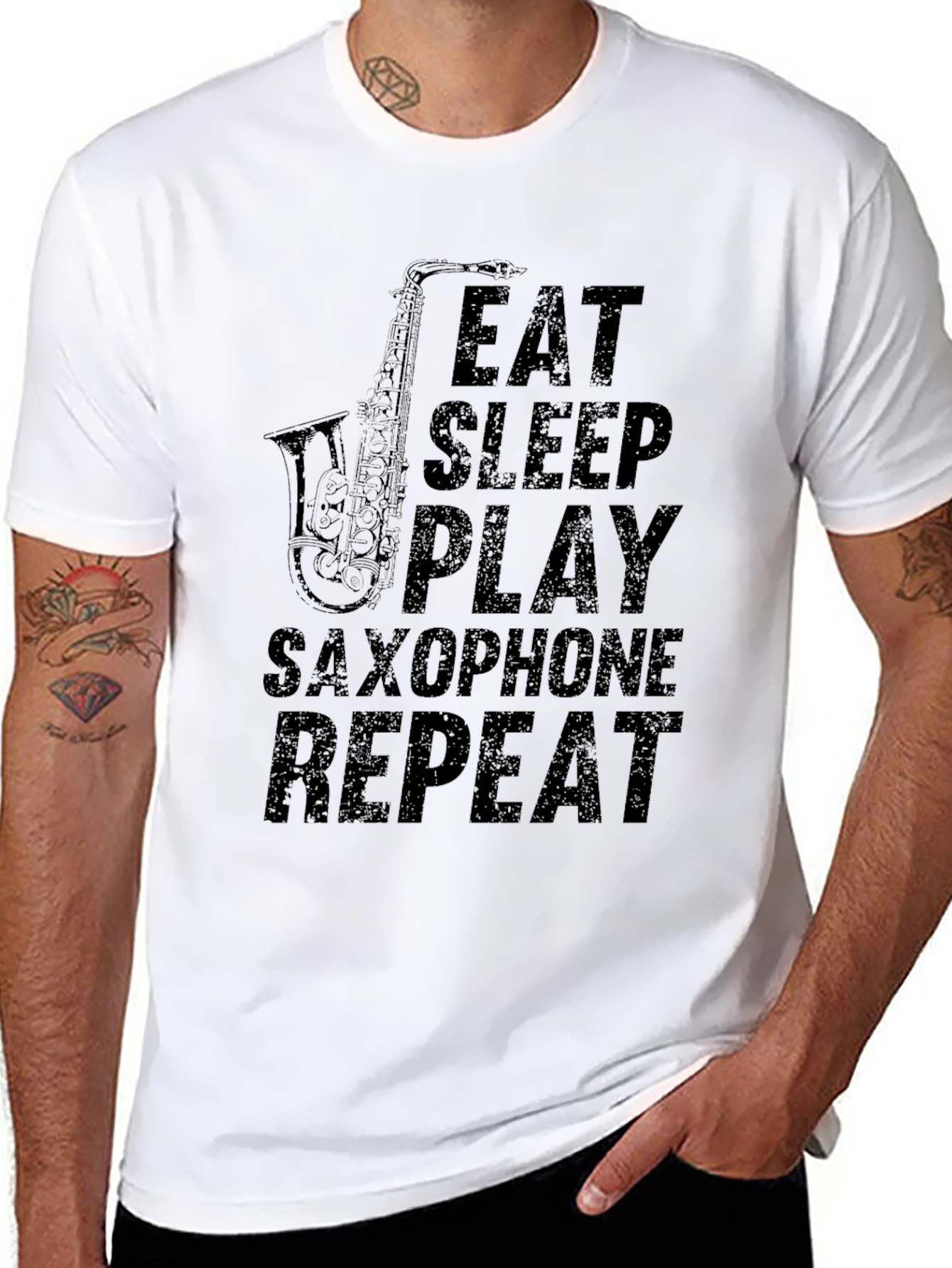 Eat Sleep Play Saxophone Repeat T-Shirt