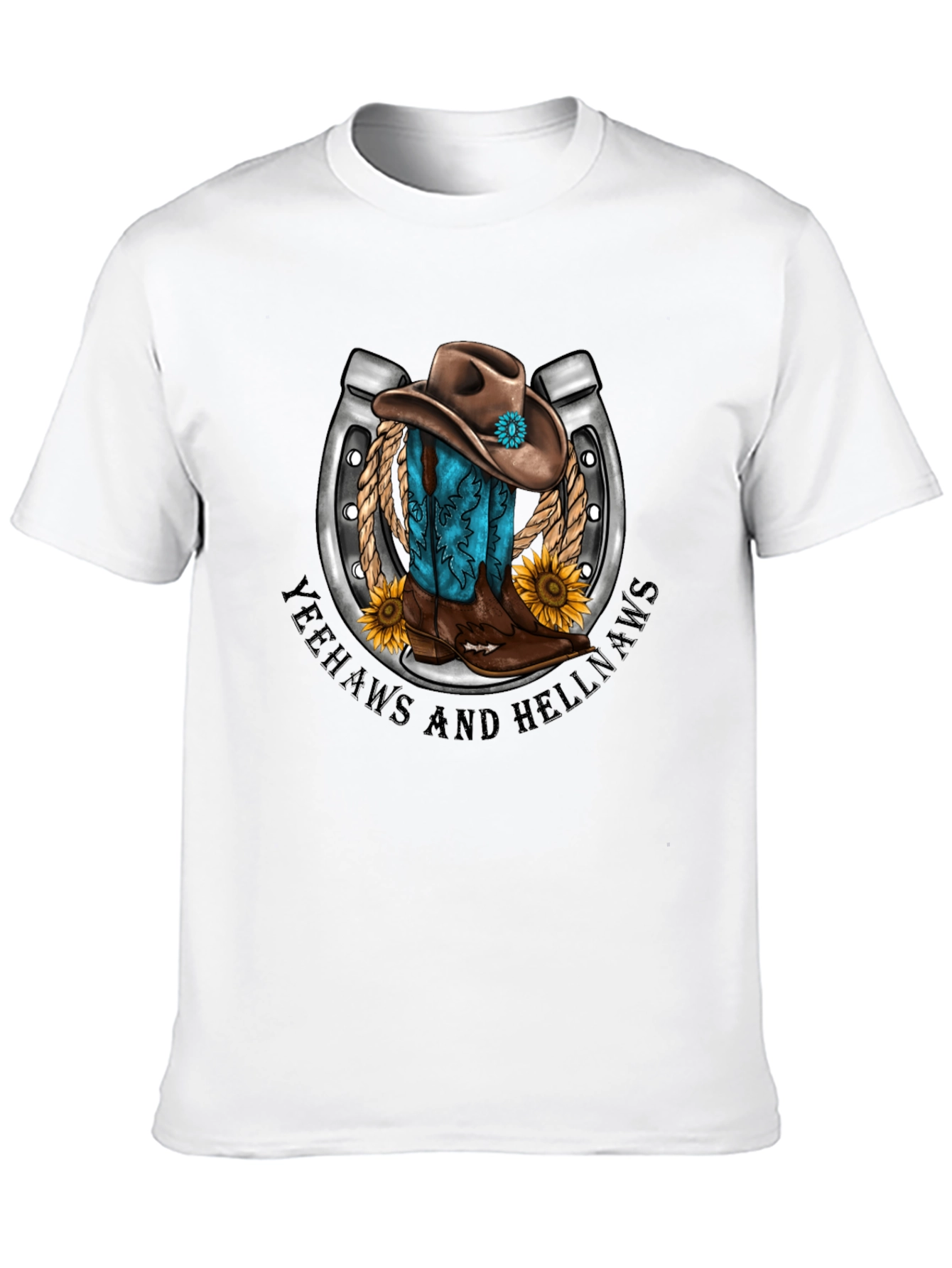 Yeehaws and Hellnaws Cowboy Tee