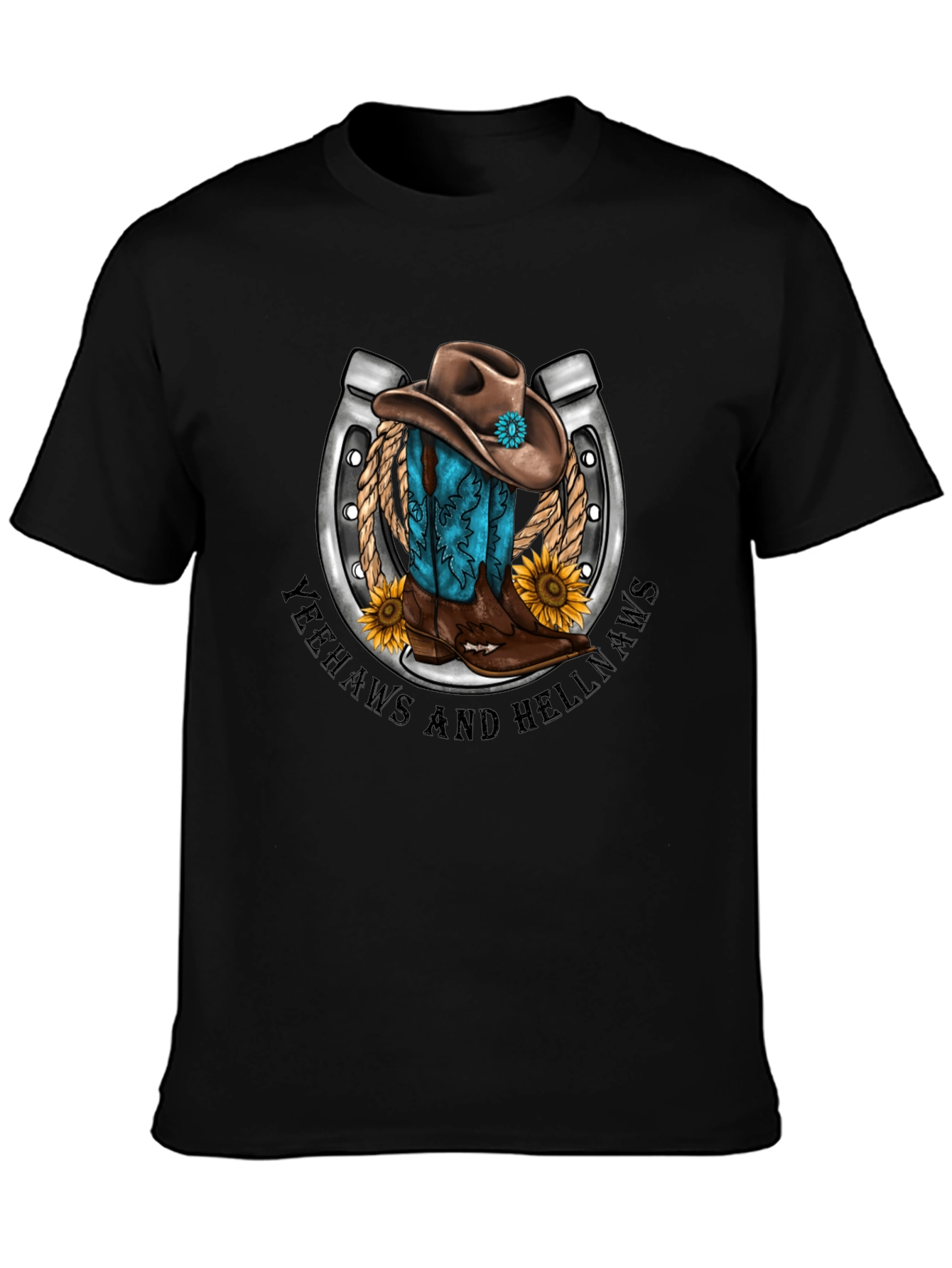 Yeehaws and Hellnaws Cowboy Tee