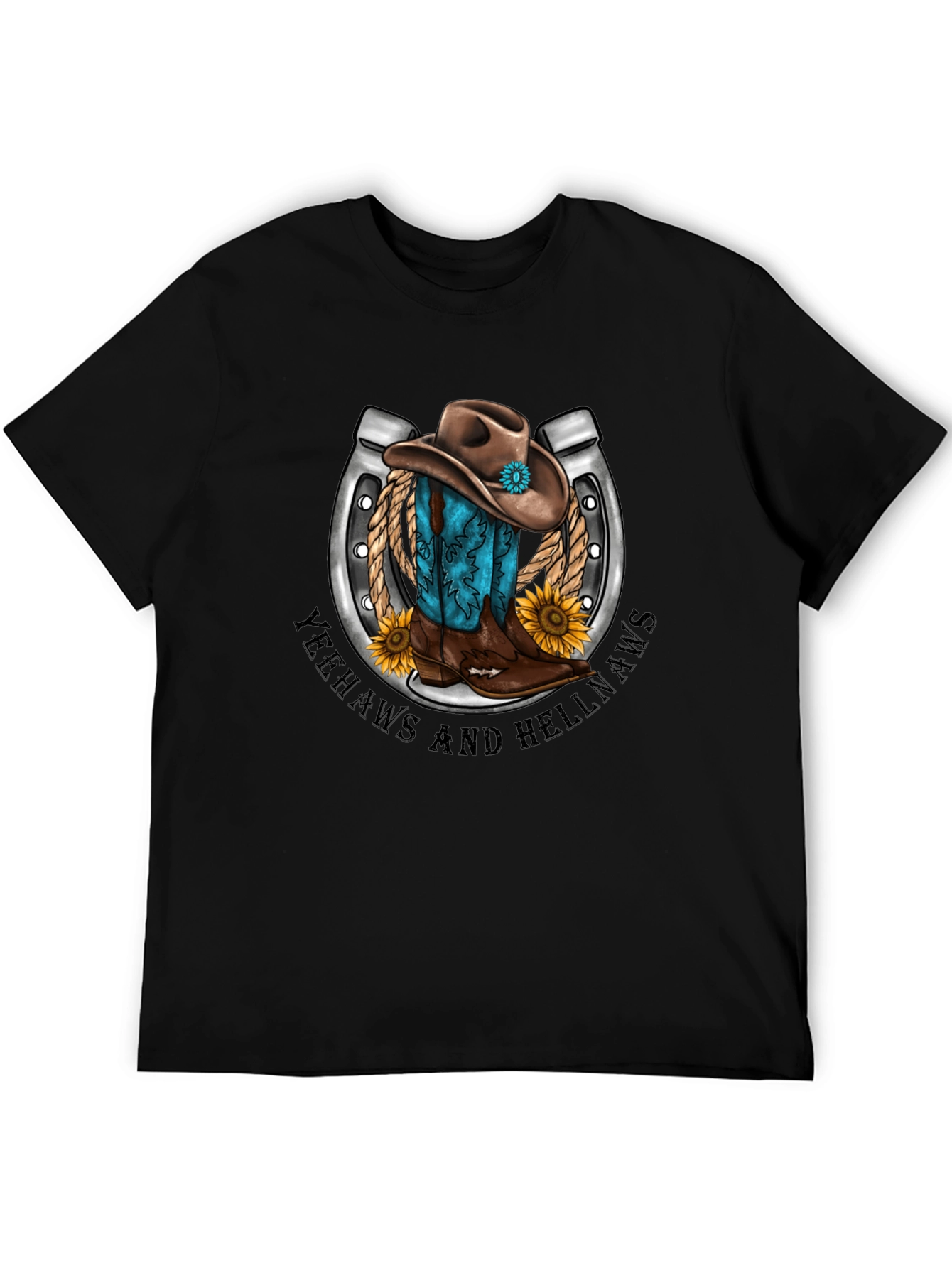Yeehaws and Hellnaws Cowboy Tee