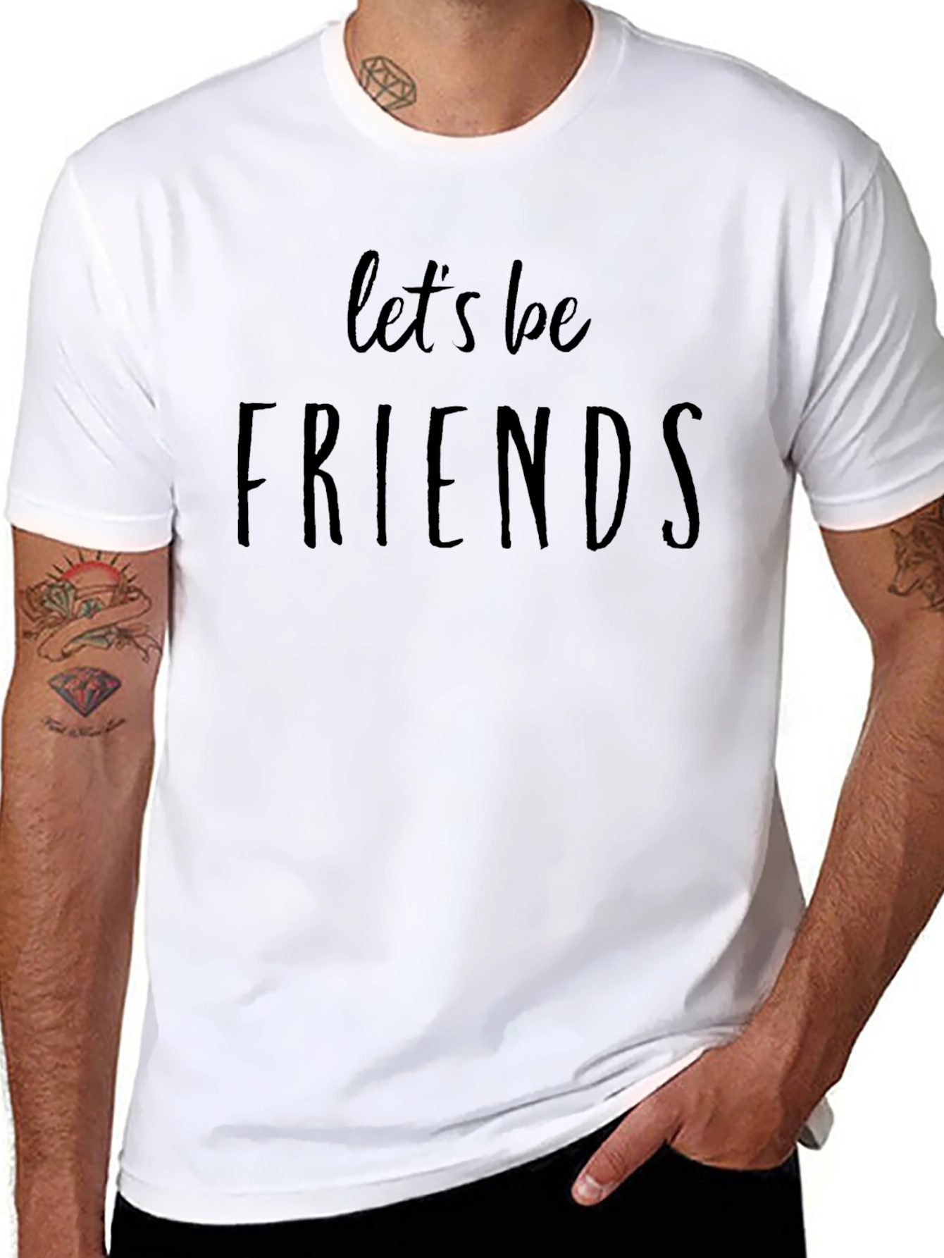 Lets Be Friends Graphic Tee - Casual Comfort