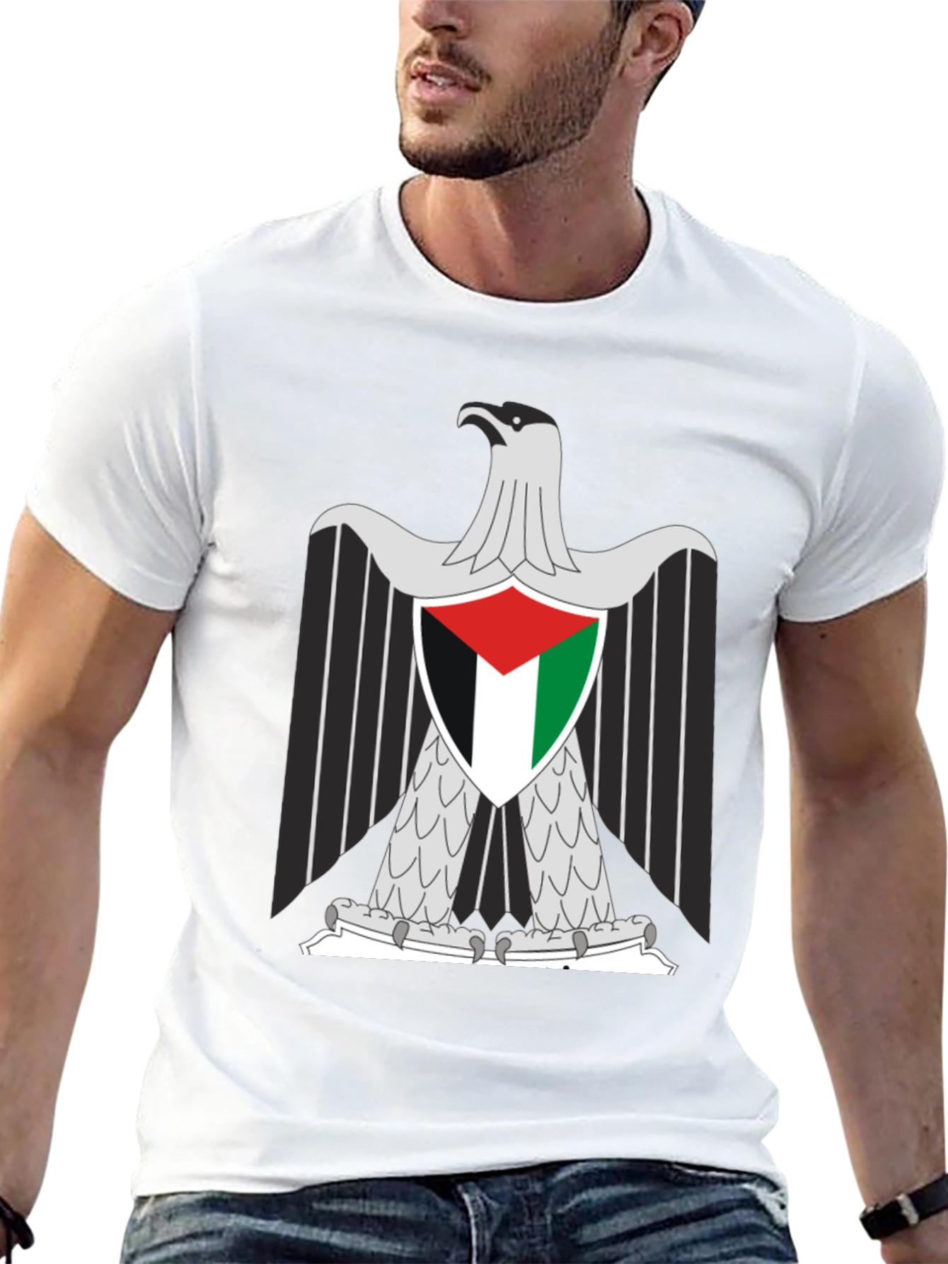 Palestine Eagle Graphic Tee - Black