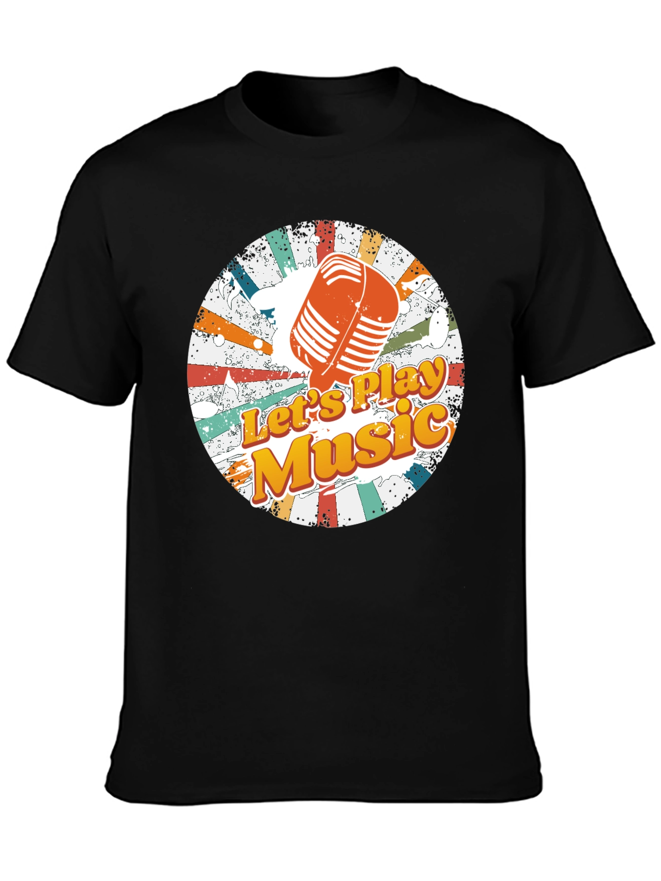 Retro Music T-Shirt: Lets Play Music Tee