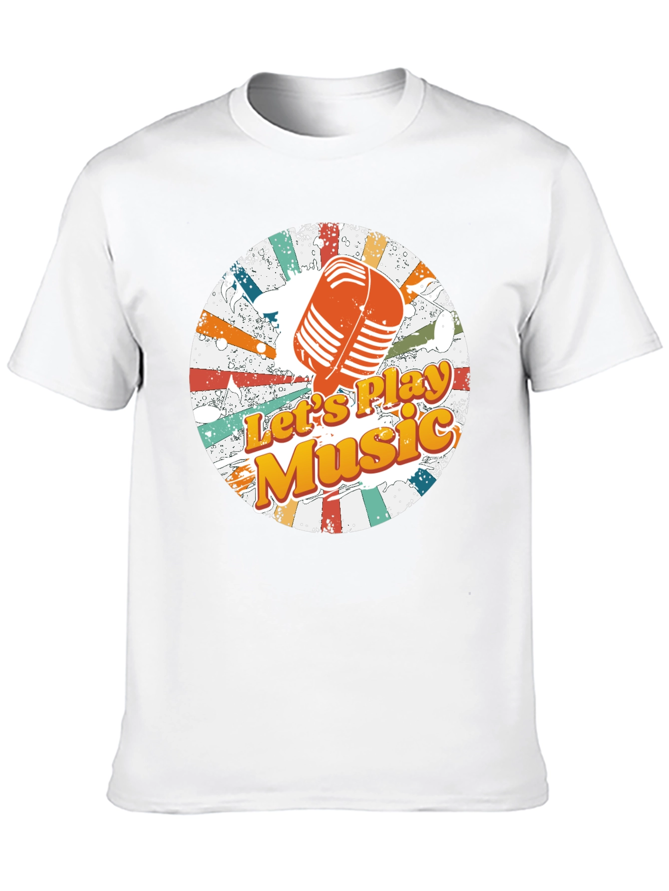 Retro Music T-Shirt: Lets Play Music Tee