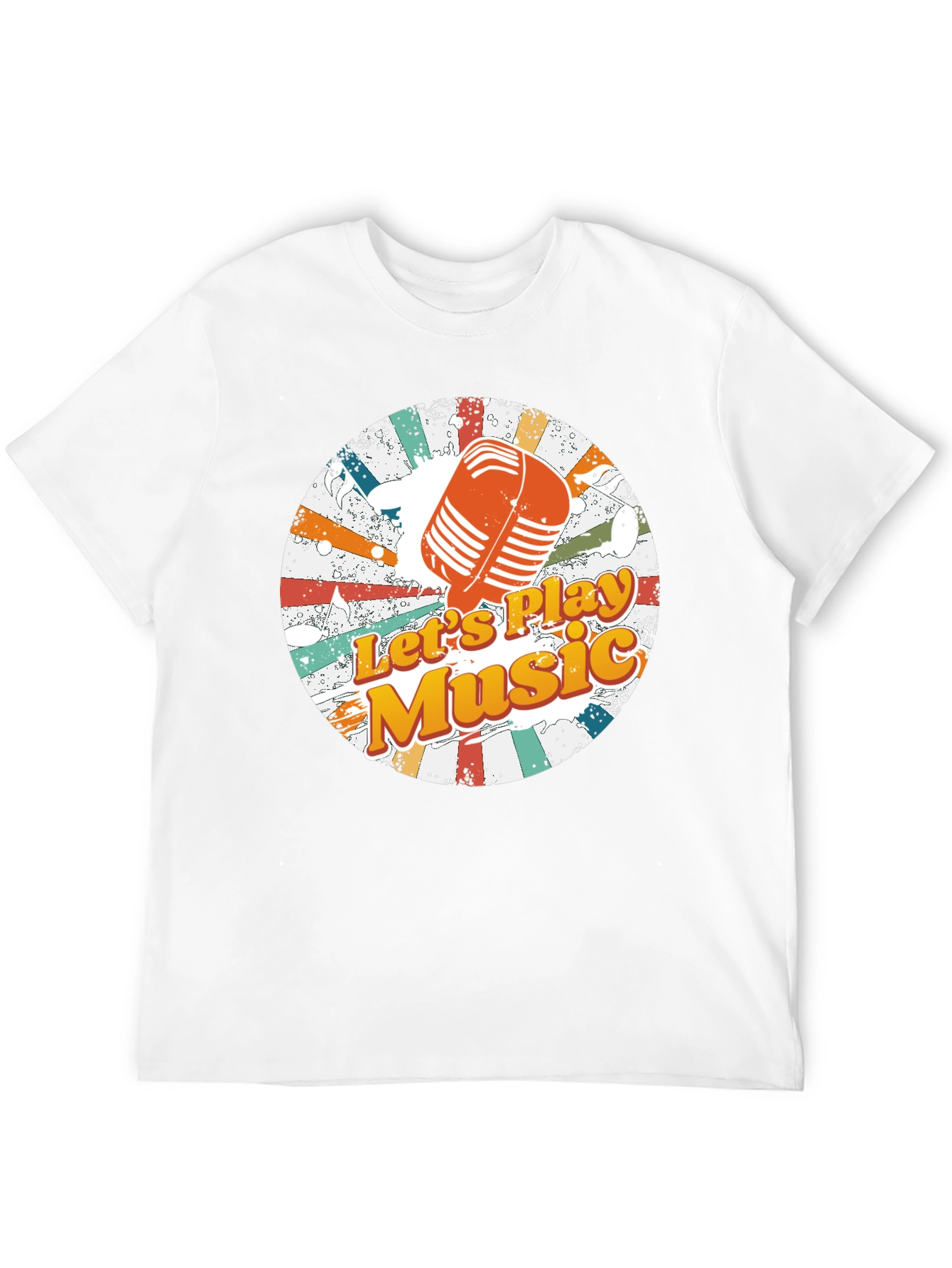 Retro Music T-Shirt: Lets Play Music Tee