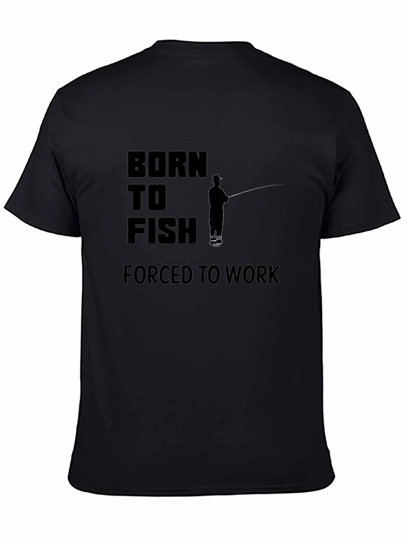 Born to Fish Black Graphic Tee