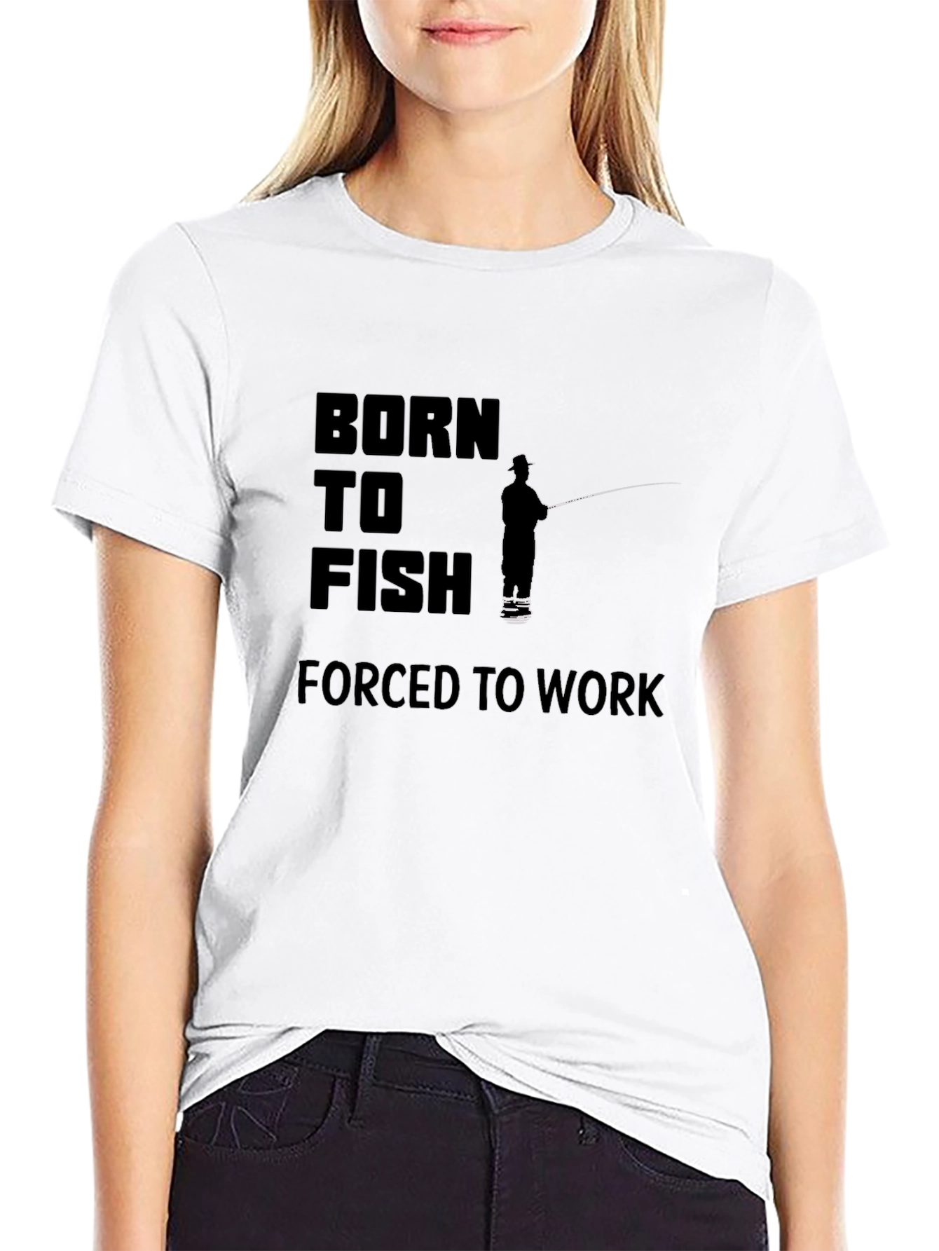 Born to Fish Black Graphic Tee