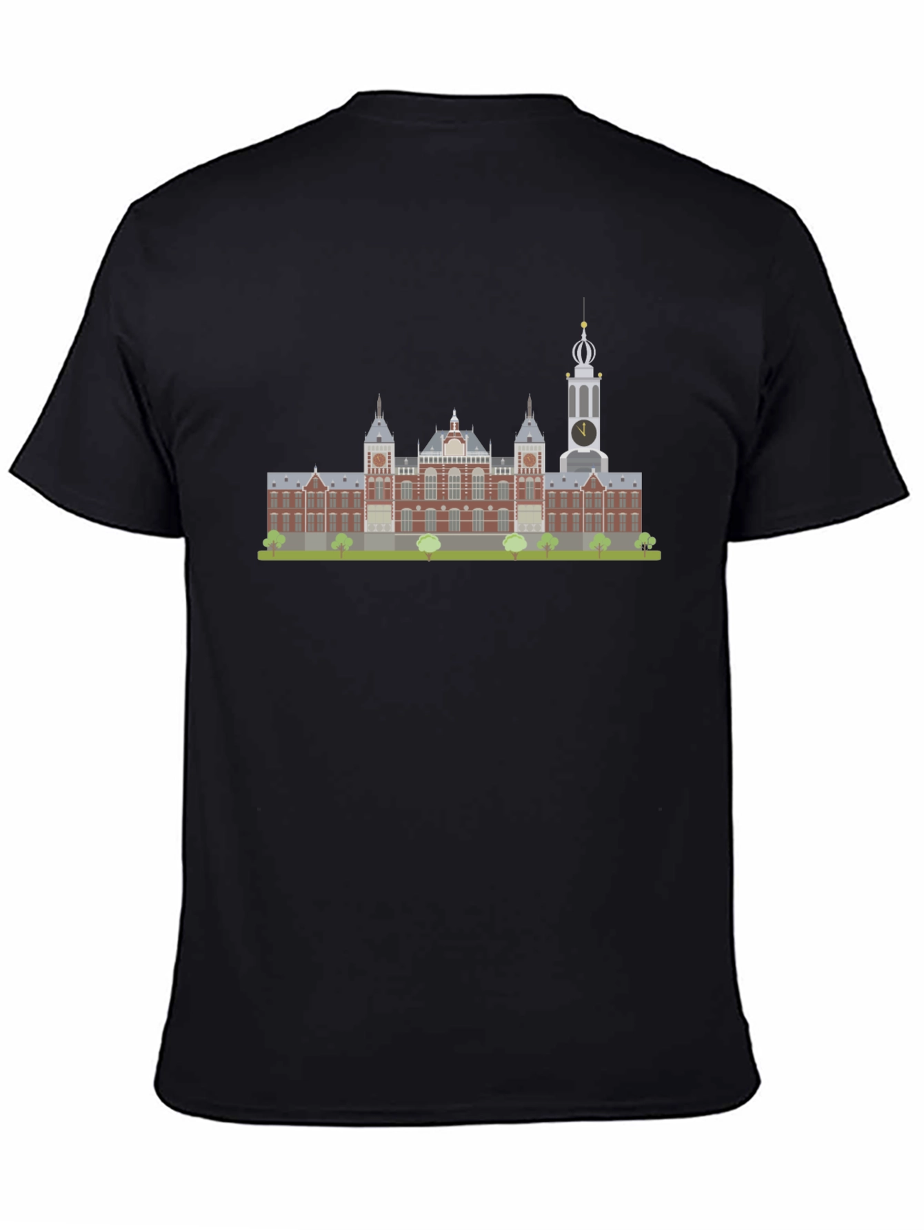 Amsterdam Building Graphic Tee - Black