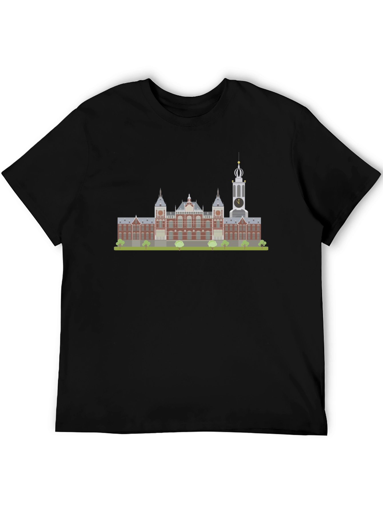 Amsterdam Building Graphic Tee - Black